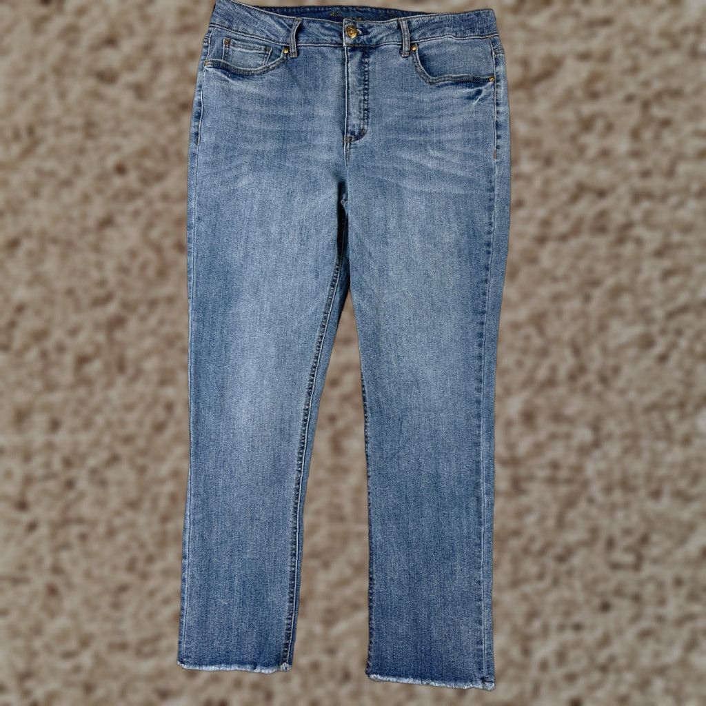 Vintage Seven7 Jeans Womens Jeans Slim High Rise Blue Denim 14 Slim Straight 5-Pocket Size 36" / US 14 / IT 50 - 1 Thumbnail