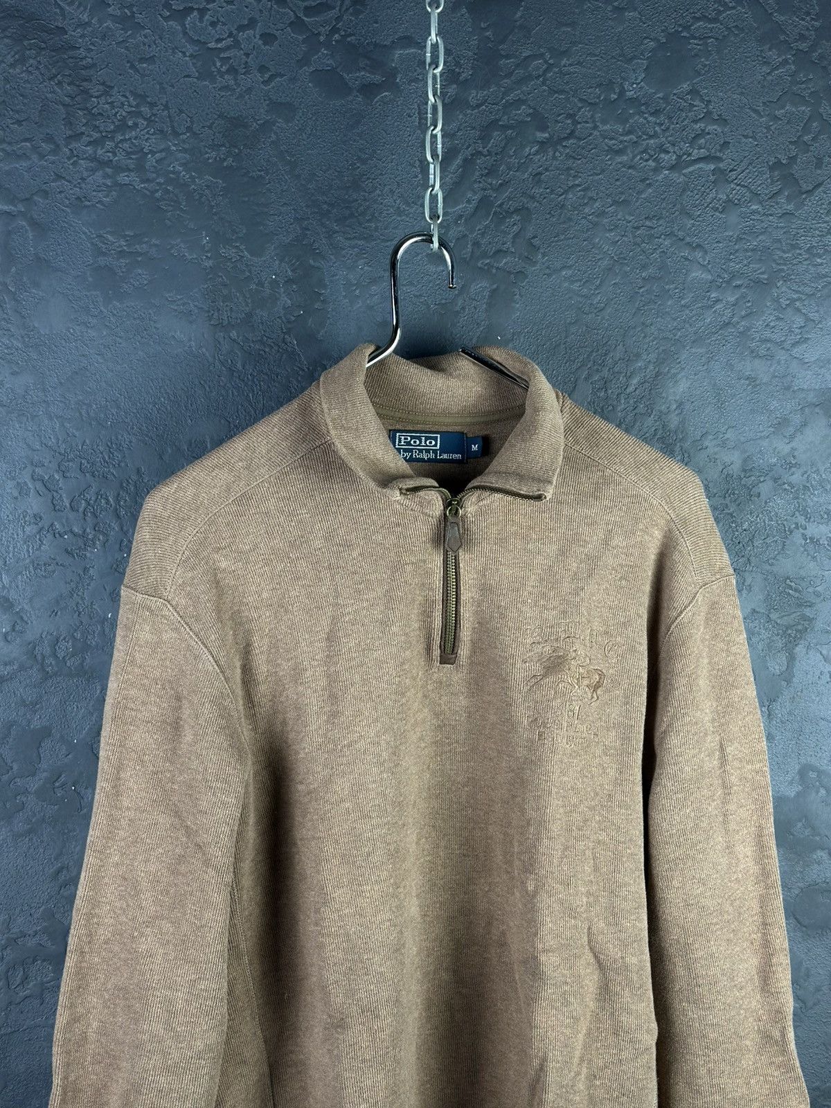 Polo Ralph Lauren × Vintage Vintage Polo Ralph Lauren Sweater 1/3 Zip 90s Size US M / EU 48-50 / 2 - 2 Thumbnail