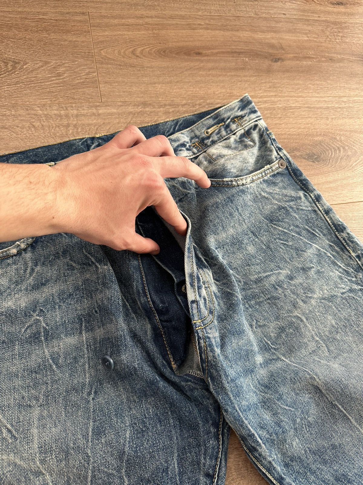 R13 🔥VINTAGE R13 WASHED CROSSOVER JEANS🔥 Size 24" / US 00 / IT 34 - 9 Thumbnail
