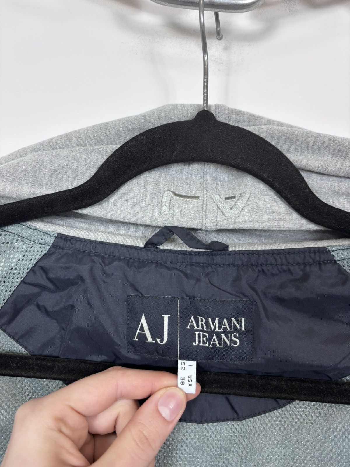 Armani Armani Jeans Men’s Hooded Bomber Jacket Navy Blue/Grey Size US L / EU 52-54 / 3 - 15 Thumbnail