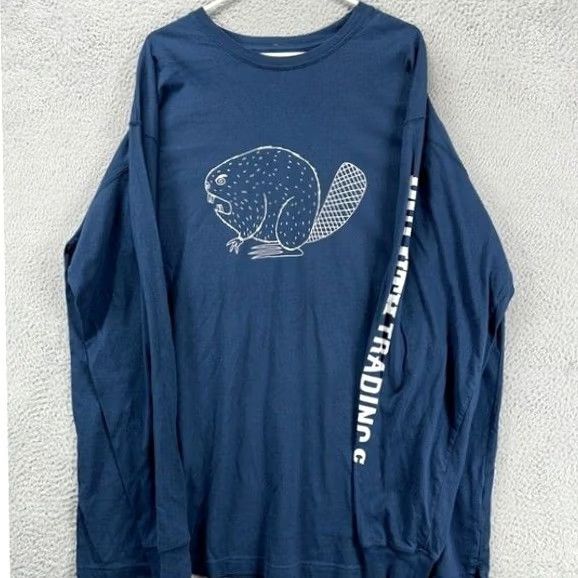 Duluth Trading Company Duluth Trading Co. Longtail T Shirt Men XL Blue Spell Out Beaver Relaxed NEW A23 Size US XL / EU 56 / 4 - 3 Thumbnail