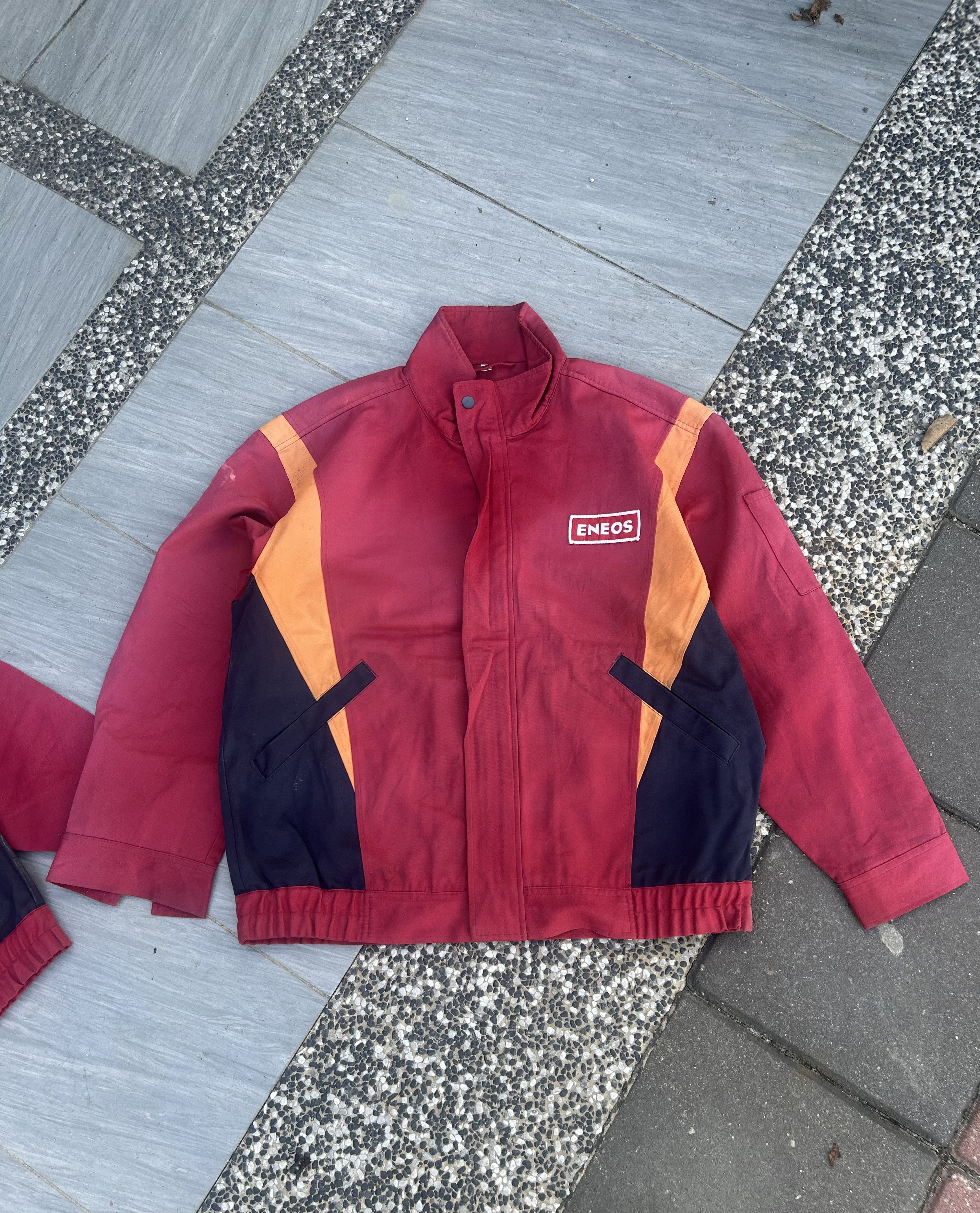 Japanese Brand VINTAGE ENEOS OIL JACKET Size US XL / EU 56 / 4 - 7 Thumbnail