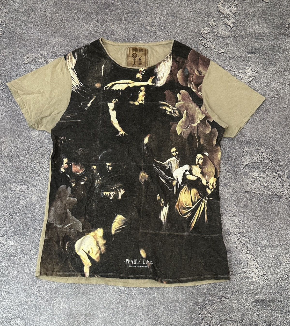 Vintage Vintage Caravaggio’s Nativity Overprinted Art T-Shirt L Size Size US L / EU 52-54 / 3 - 1 Thumbnail