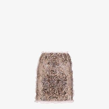 Fendi o1s1wg111224 Mini Skirt in Beige Size 36" / US 14 / IT 50 - 1 Preview