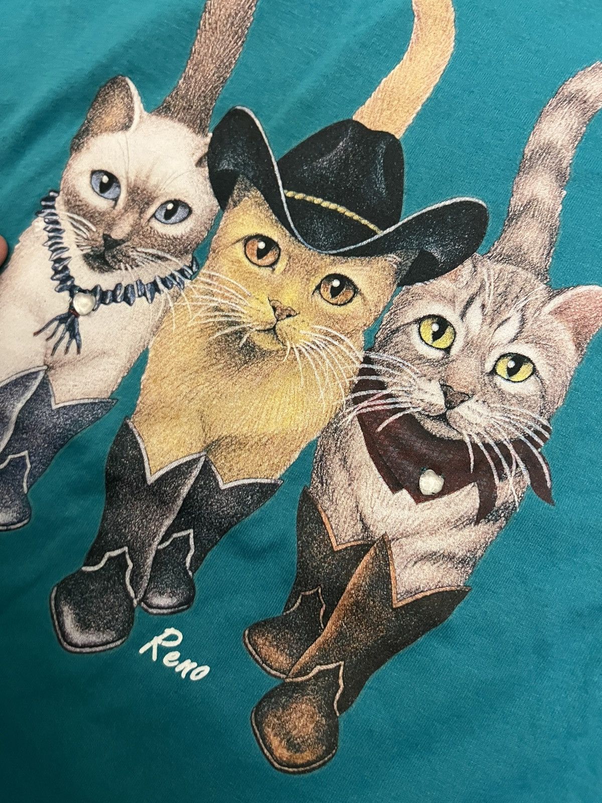 Vintage × basketcase gallery Vintage Reno Cowboy Cats Tee Size US XXL / EU 58 / 5 - 2 Thumbnail