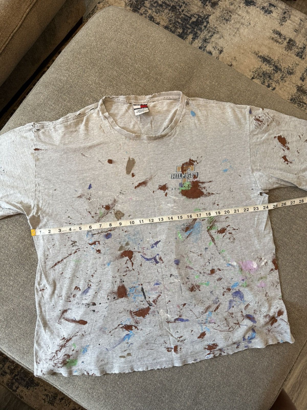 Tommy Hilfiger Vtg Tommy Hilfiger Athletics Short Sleeve T Shirt Size US XL / EU 56 / 4 - 8 Thumbnail