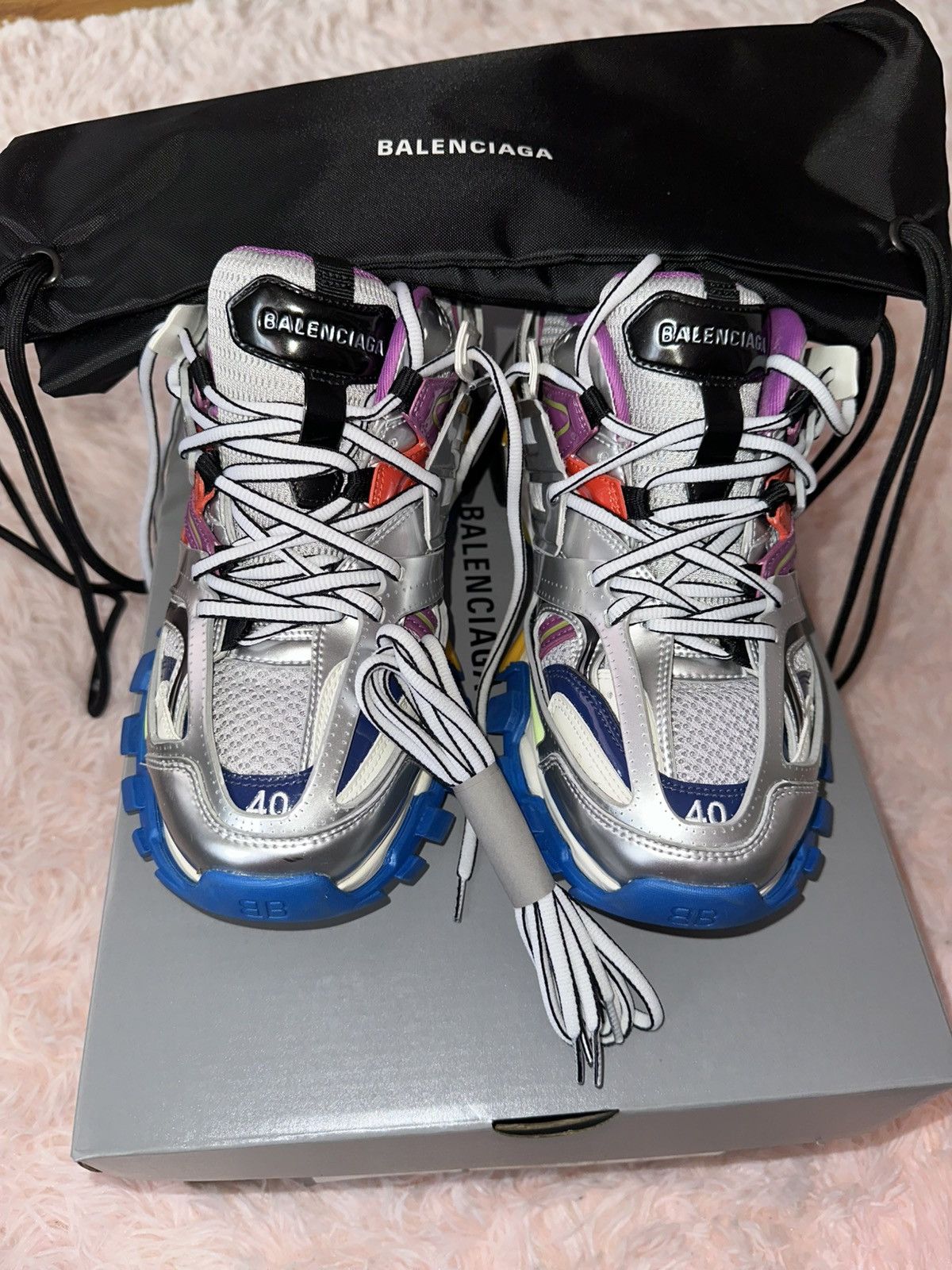Balenciaga Balenciaga Track Sneaker 'Metallic Multicolor Size US 7 / EU 40 - 9 Thumbnail