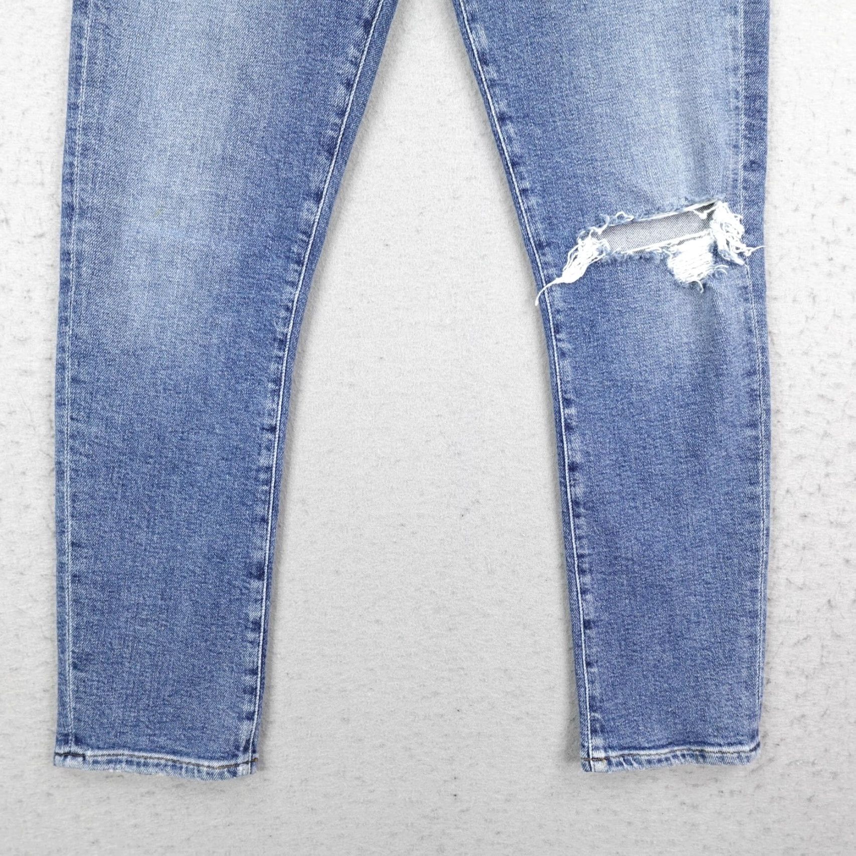 Agolde AGOLDE Jeans Womens 28 Blue Denim Toni Mid Rise Skinny Fit Distressed Stretch Jeans Size 28" / US 6 / IT 42 - 3 Thumbnail