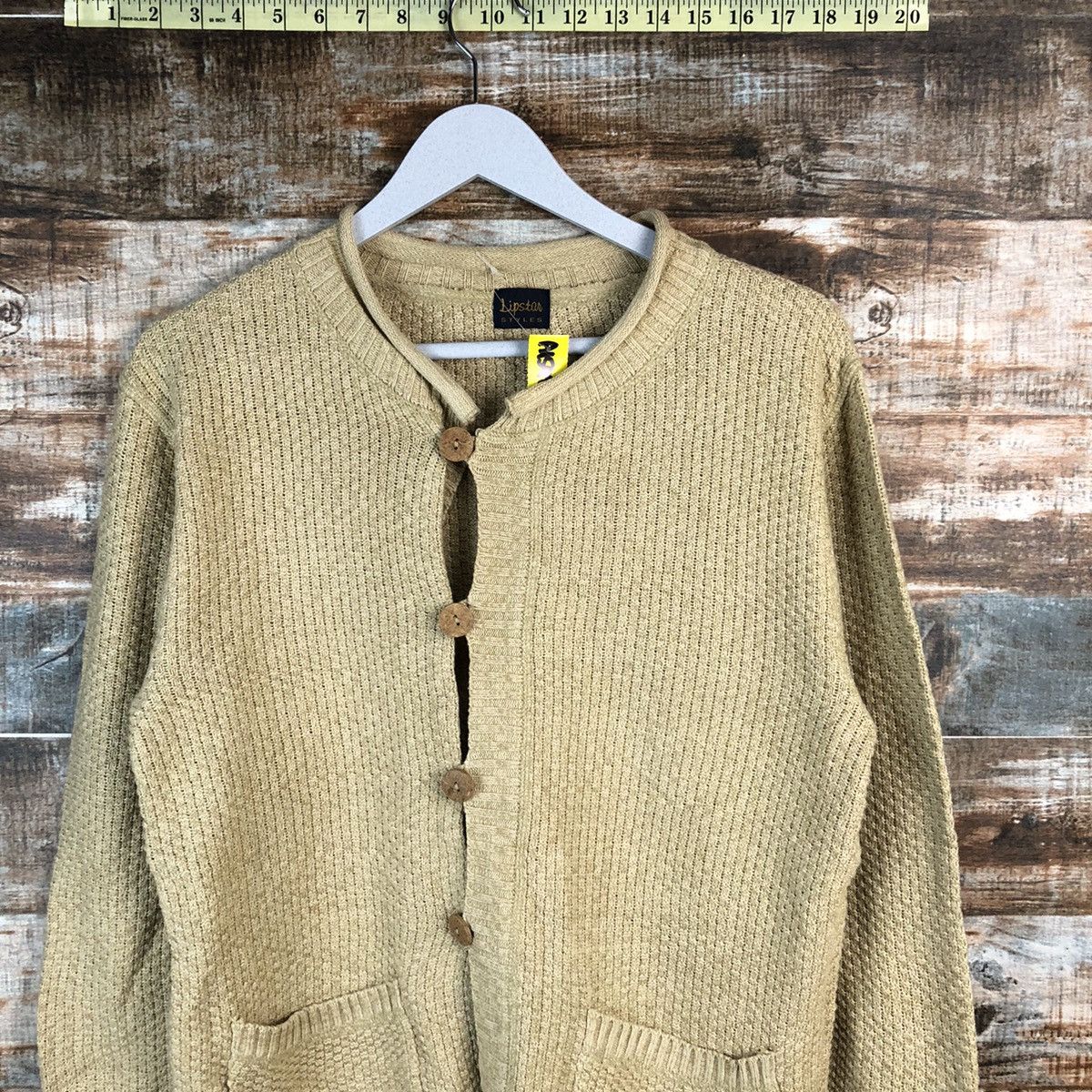 Homespun Knitwear Upstar Brown Patterned Cardigan Knitwear #A1548 Size M / US 6-8 / IT 42-44 - 5 Thumbnail