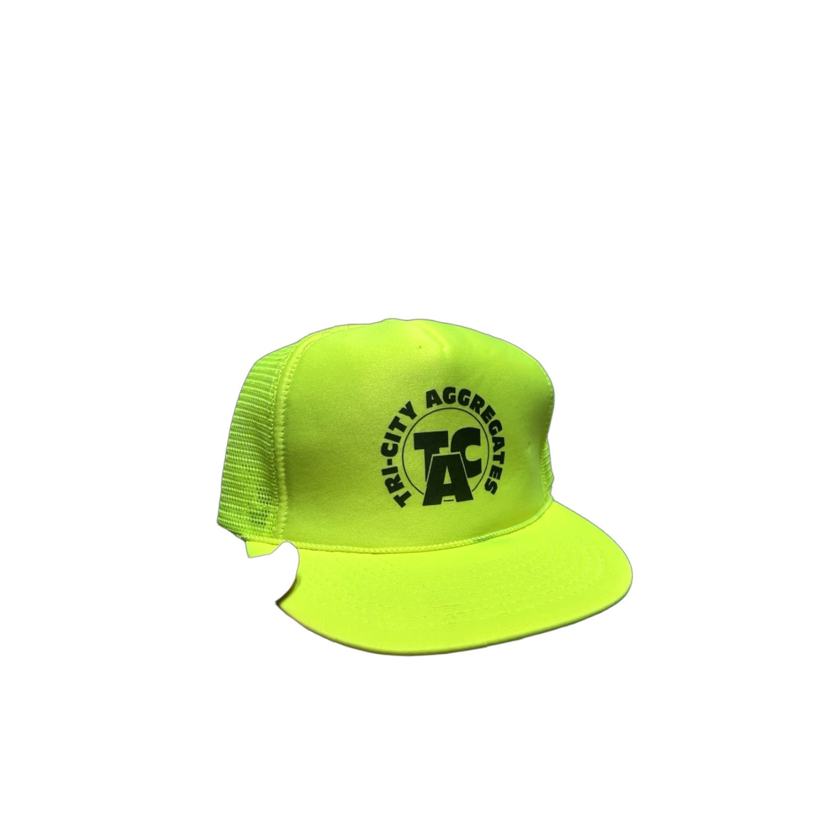 Vintage VINTAGE 90s Tri City Aggregates hi vis yellow neon TCA snap Trucker Hat Cap Men Adjustable Yellow 90s SNAP Hat Keywords Size ONE SIZE - 1 Thumbnail
