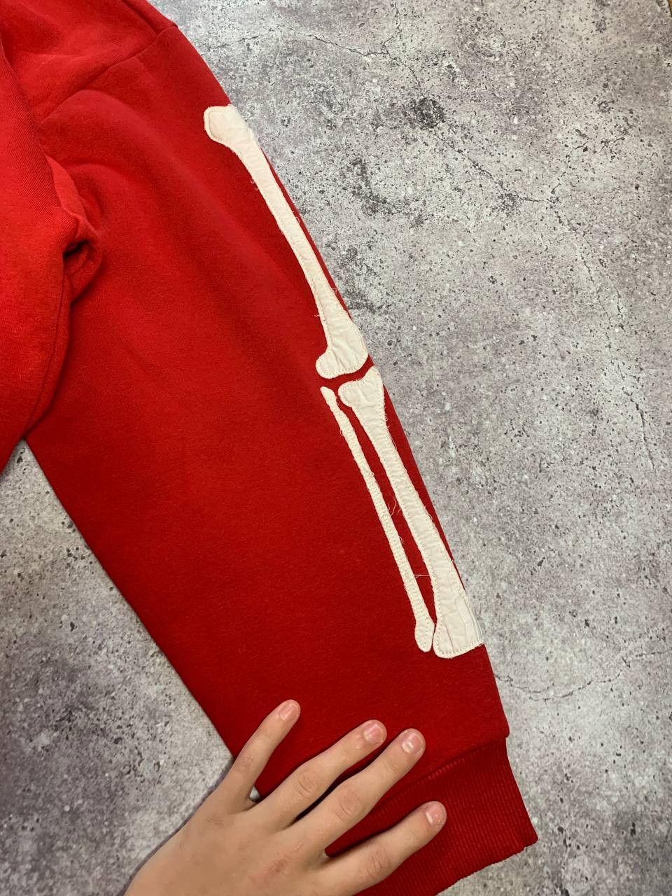 Japanese Brand Zip Up Hoodie Skeleton Vintage Overprint Red Full Zip Size US L / EU 52-54 / 3 - 5 Thumbnail