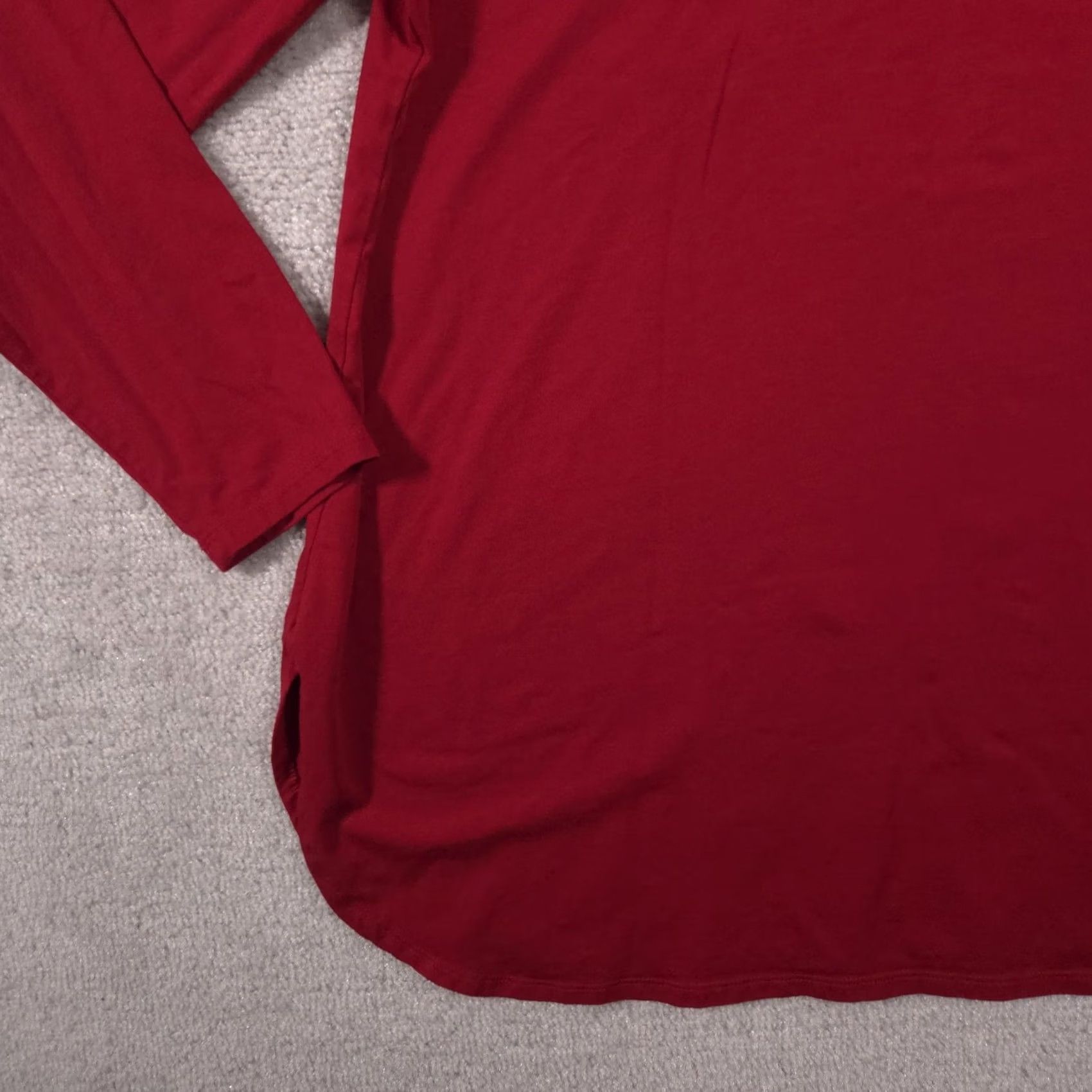 J. Jill J. Jill Shirt Womens XL Red Luxe Supima Turtleneck Long Sleeve Tunic Top Stretch Shirt Woman XL Red Luxe Supima Tunic Size XL / US 12-14 / IT 48-50 - 4 Thumbnail