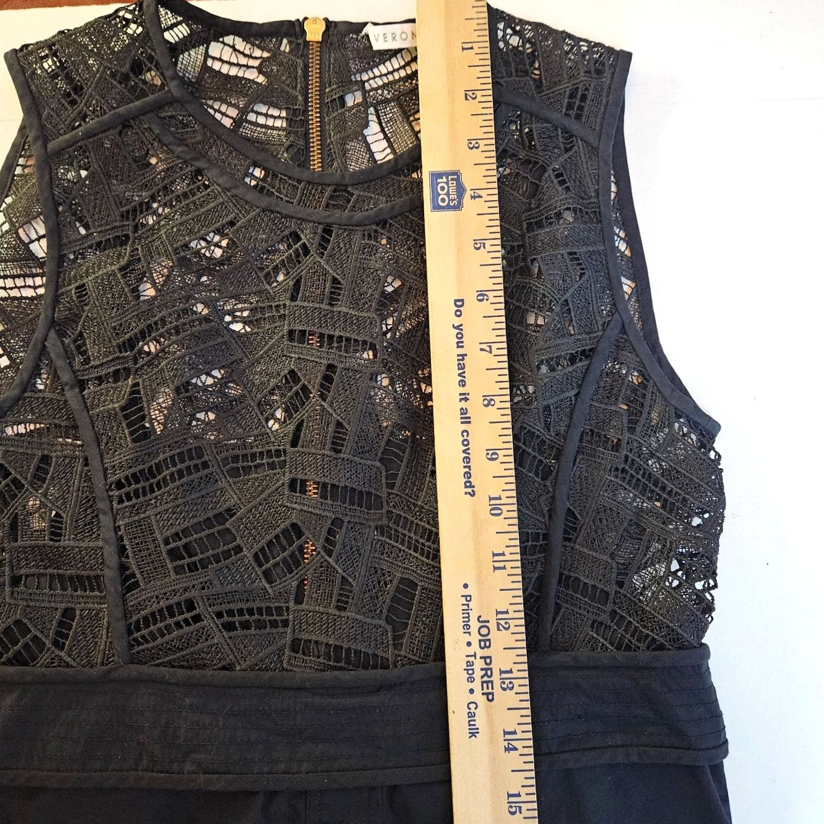 Veronica Beard VERONICA BEARD Black Lace Sleeveless Cotton Top Size 0 Blouse Women Crew Neck Casual Addl Flaws Free Label Size XS / US 0-2 / IT 36-38 - 3 Thumbnail