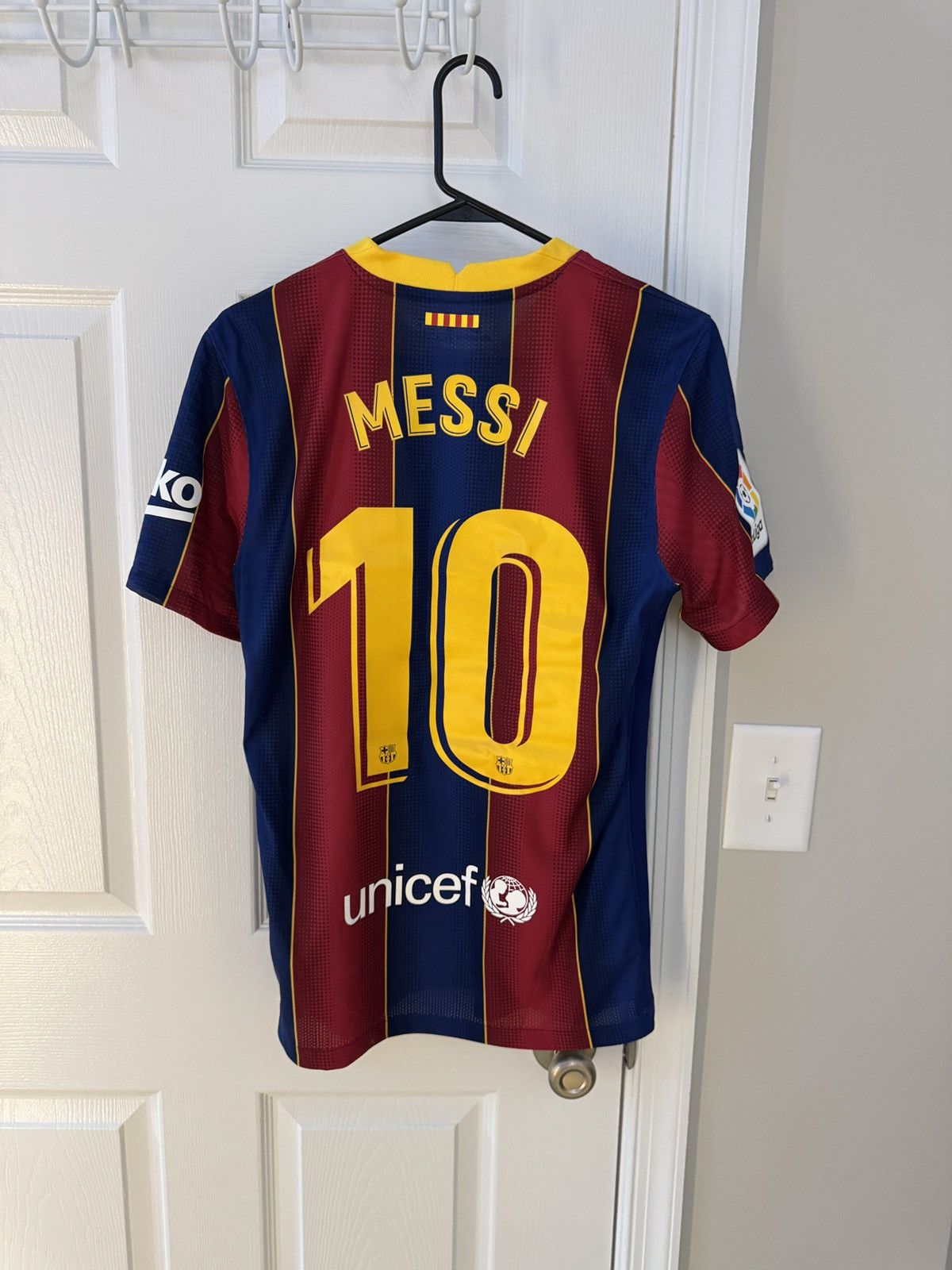 Nike Lionel Messi 2020/2021 Player Issue Vaporknit Home Shirt Size US S / EU 44-46 / 1 - 1 Thumbnail