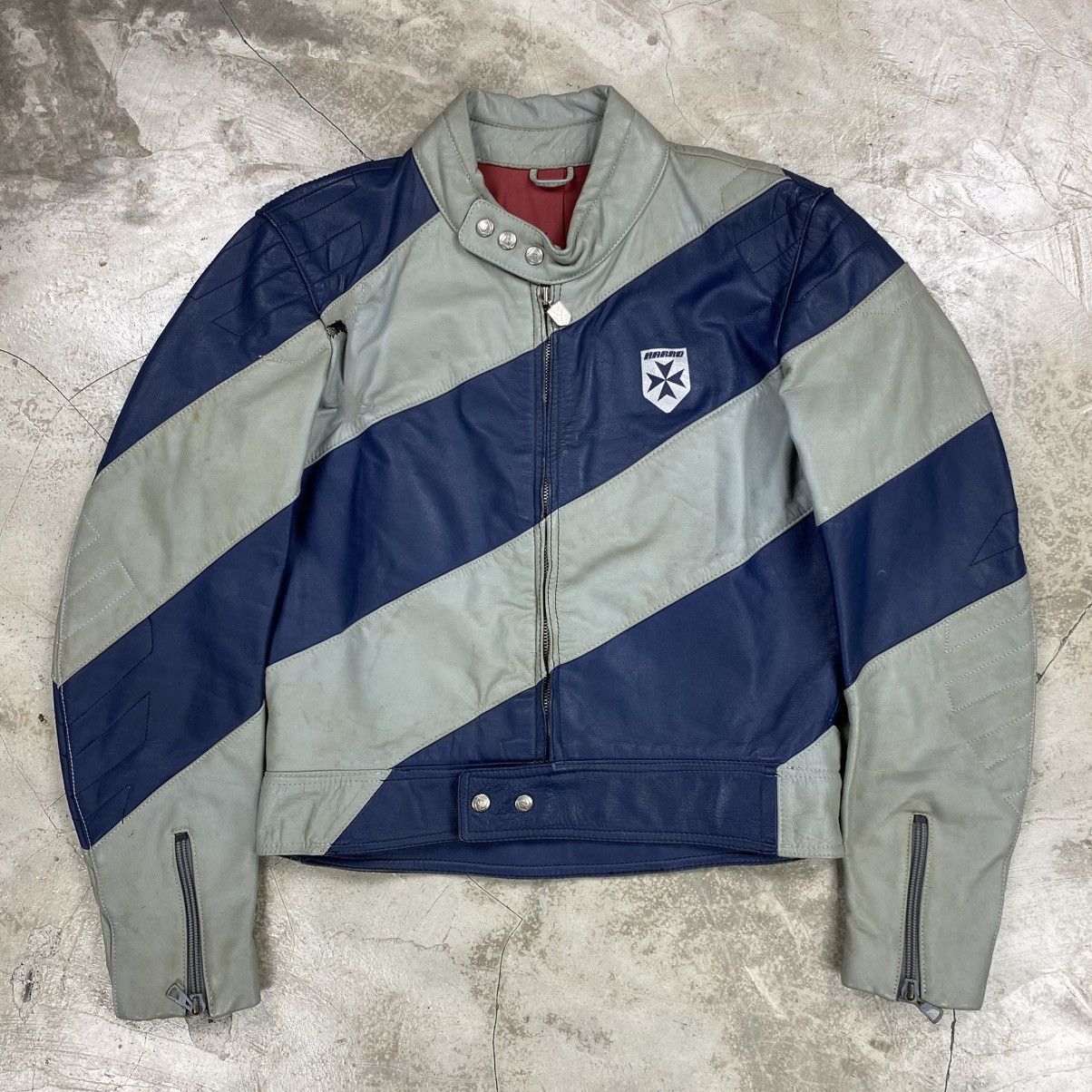 Other 80’s Harro Kombi Stripes Two Toned Leather Moto jacket Size US S / EU 44-46 / 1 - 1 Thumbnail