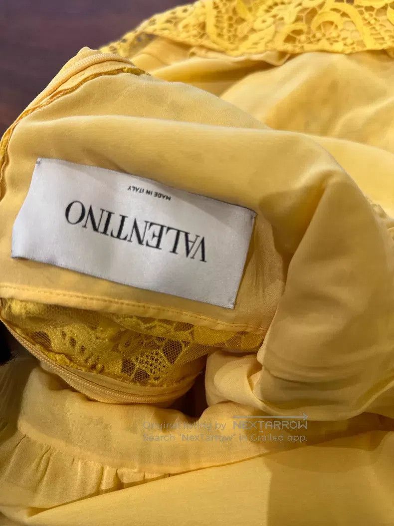 Valentino Valentino Yellow lace dress Size S / US 4 / IT 40 - 8 Thumbnail