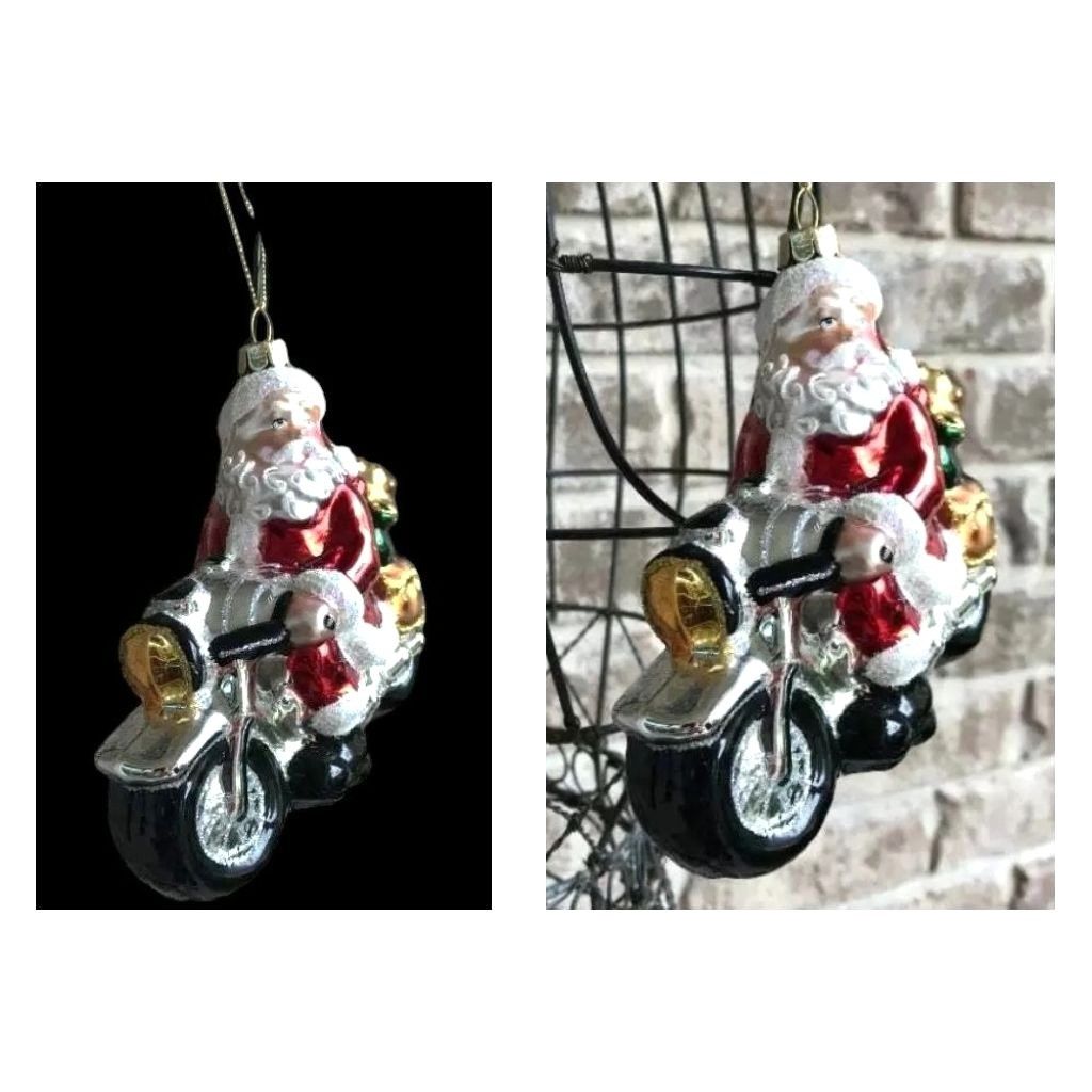 Other Santa Claus Motorcycle Christmas Ornament New Sleigh Toys No Size ONE SIZE - 8 Thumbnail