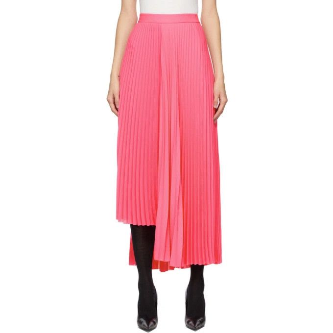 Balenciaga o1y0625 Midi Skirt in Fuchsia Size 27" / US 4 / IT 40 - 1 Thumbnail