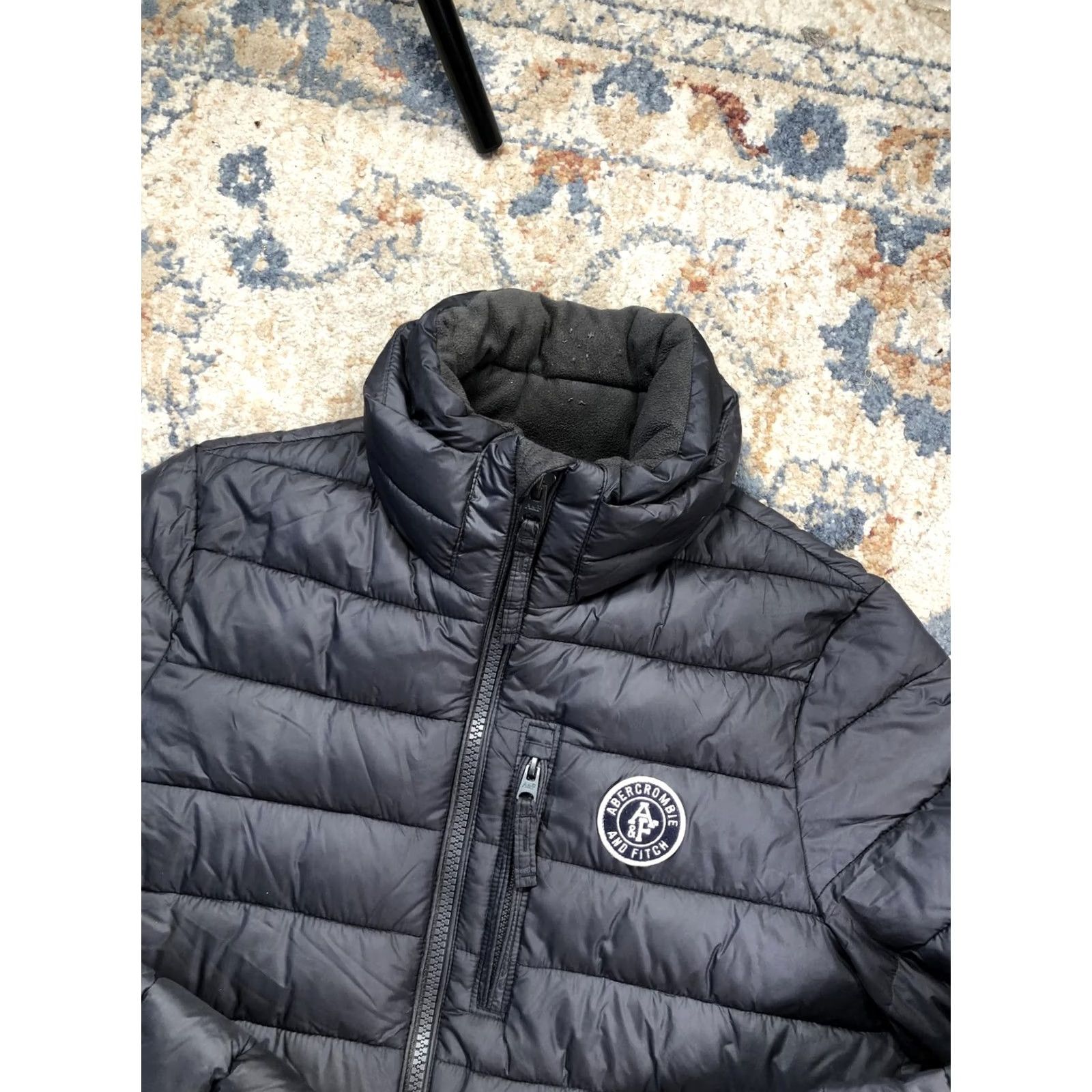 Abercrombie & Fitch Abercrombie & Fitch Jacket Mens L Black Puffer Quilted Full Zip Insulated Size US L / EU 52-54 / 3 - 6 Thumbnail