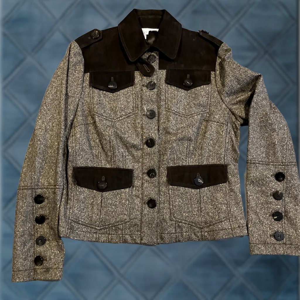 Vintage VINTAGE Esther Chen Jacket Women Size 8 Silk Suede Brown 100% Silk & Suede RARE SAMPLE NOT FOR SALE Size M / US 6-8 / IT 42-44 - 1 Thumbnail