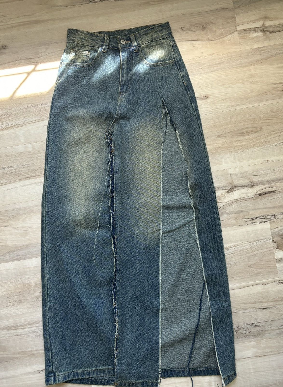 Other Reworked Floor-length Denim skirt Size 26" / US 2 / IT 38 - 1 Thumbnail