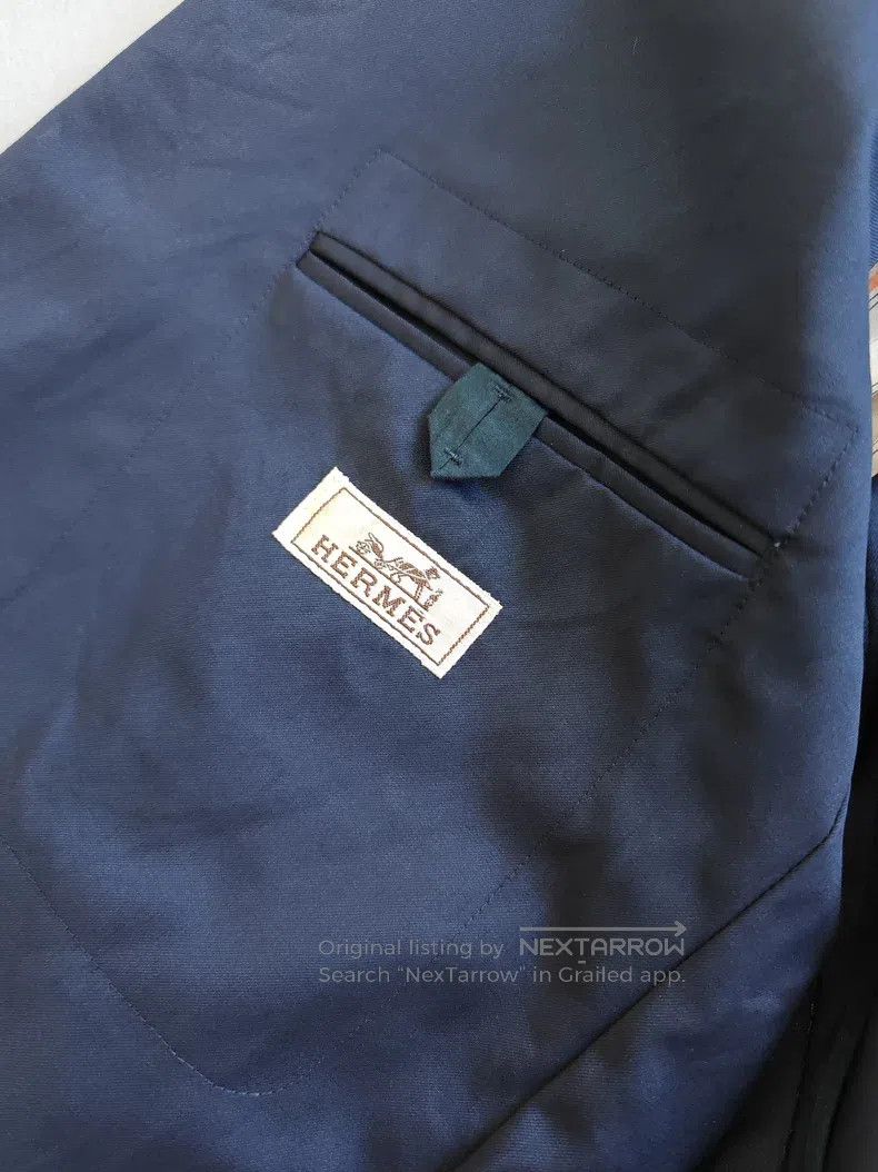 Hermes Hermes Wool suit jacket, dark blue Size 52R - 4 Thumbnail