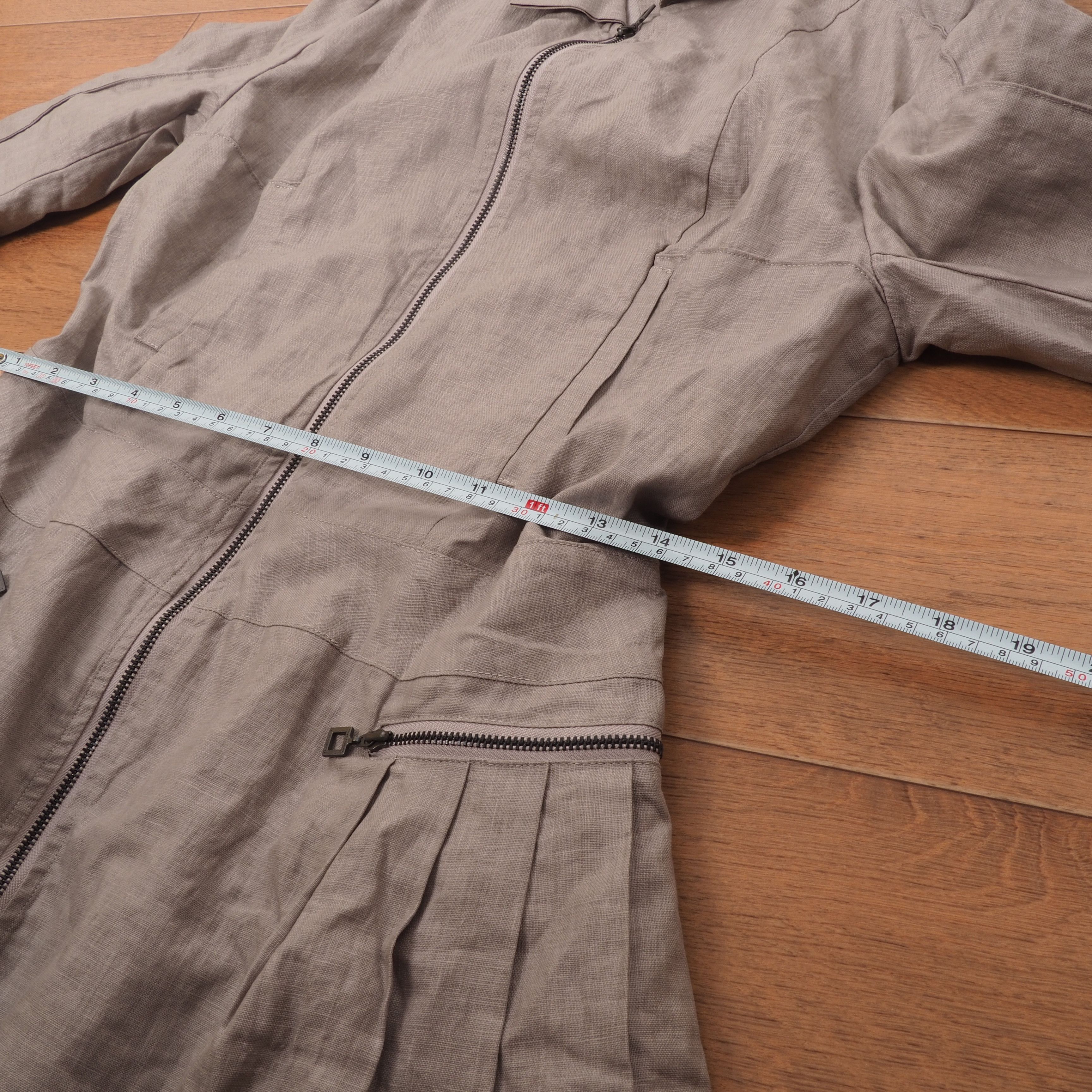 Sarah Pacini Sarah Pacini Avantgarde Light Beige Zip Coat Jacket Size S / US 4 / IT 40 - 11 Thumbnail