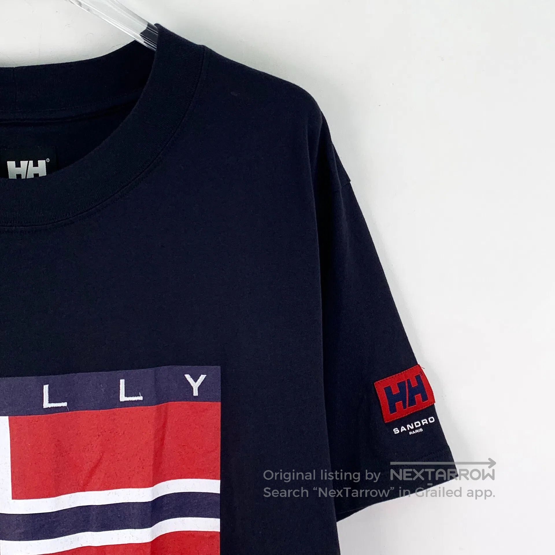 Sandro Sandro Black cotton round neck short-sleeved T-shirt with Size US XL / EU 56 / 4 - 3 Thumbnail