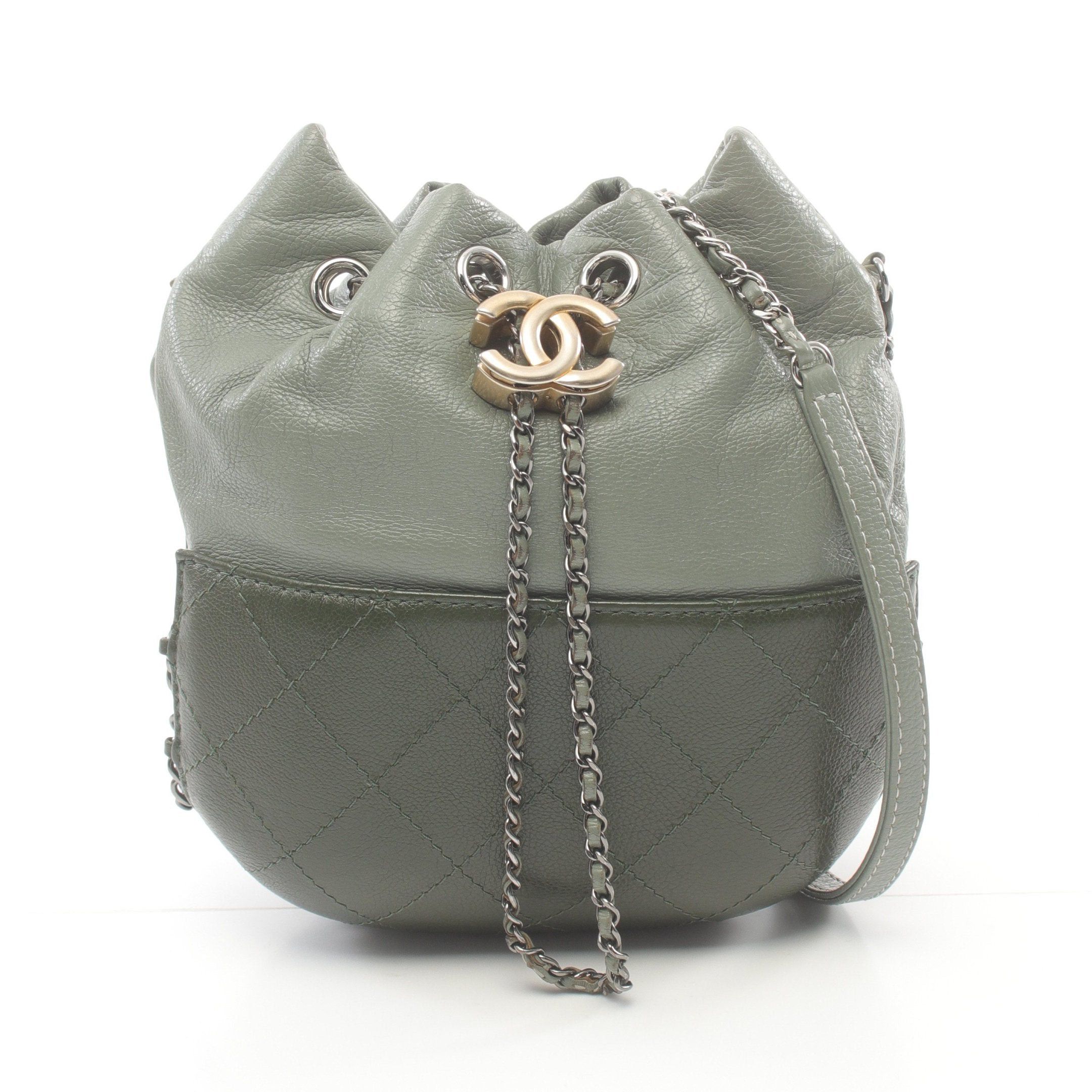 Chanel Chanel Gabriel Chain Shoulder Bag Leather Light Green Dark Combination Metal Fittings Size ONE SIZE - 1 Thumbnail
