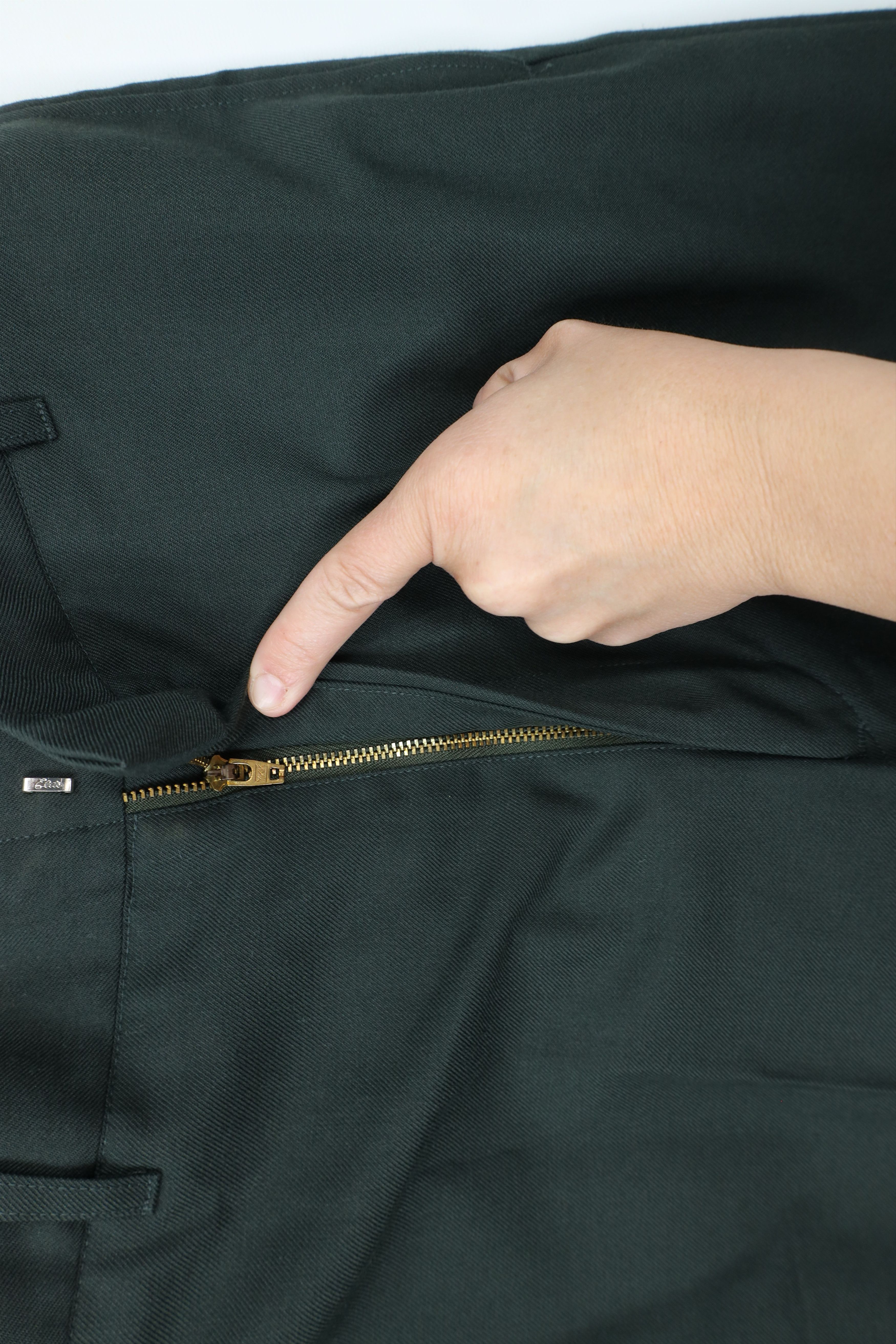 Vintage Vintage 90s Military Army Green Wool Blend Pants Trousers Size US 30 / EU 46 - 5 Thumbnail