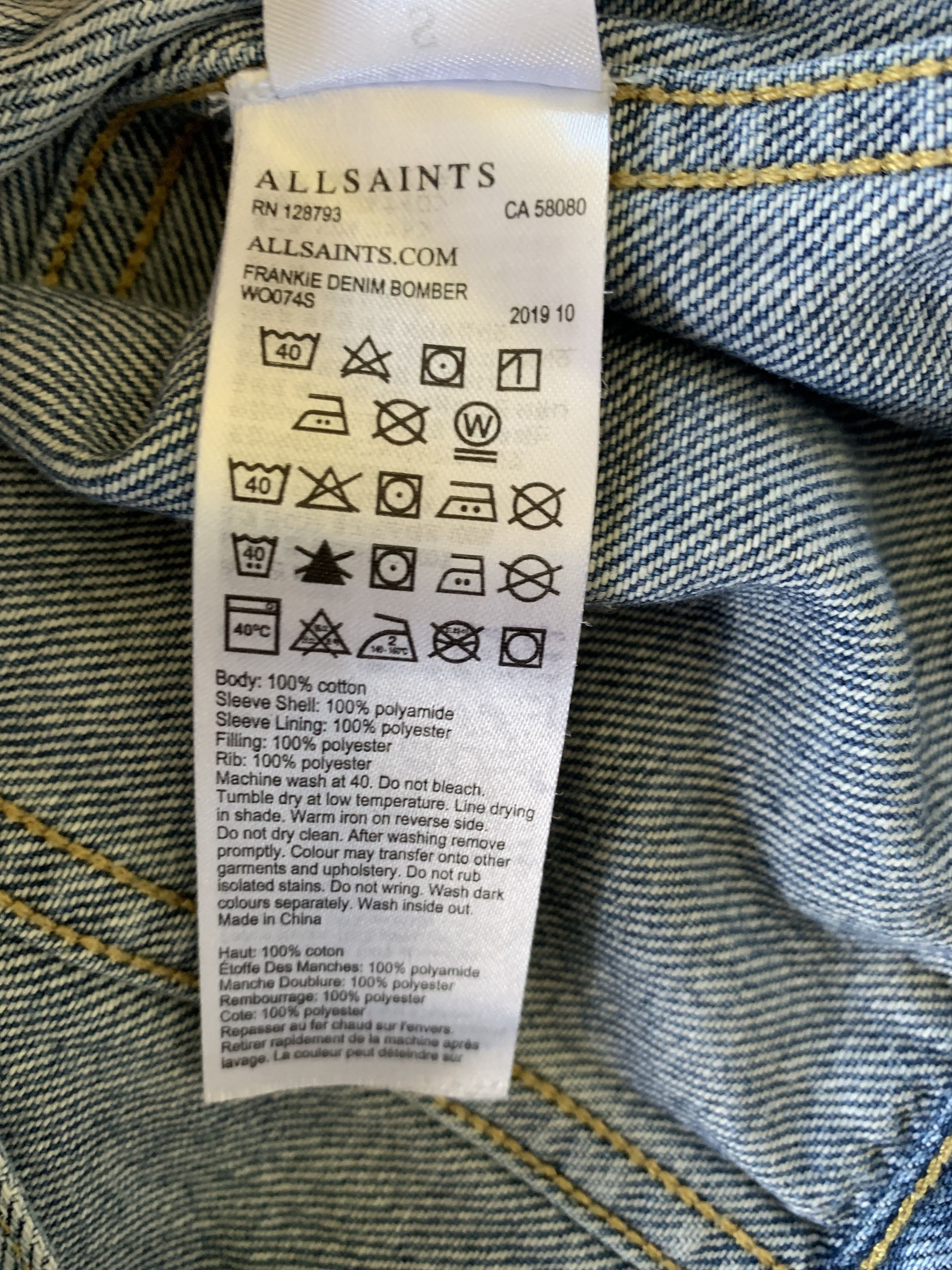 Allsaints Allsaints Frankie Denim Bomber Jacket Size S / US 4 / IT 40 - 8 Thumbnail