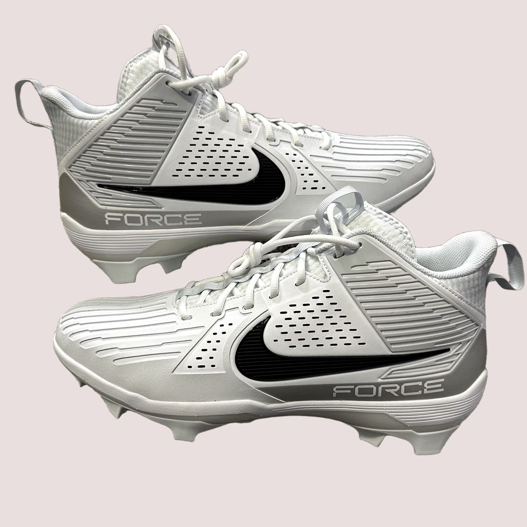 Nike Nike Force Savage Pro 3 Football Cleats Mens Size 15 White Grey DA5453-108 Size US 15 / EU 48 - 1 Thumbnail