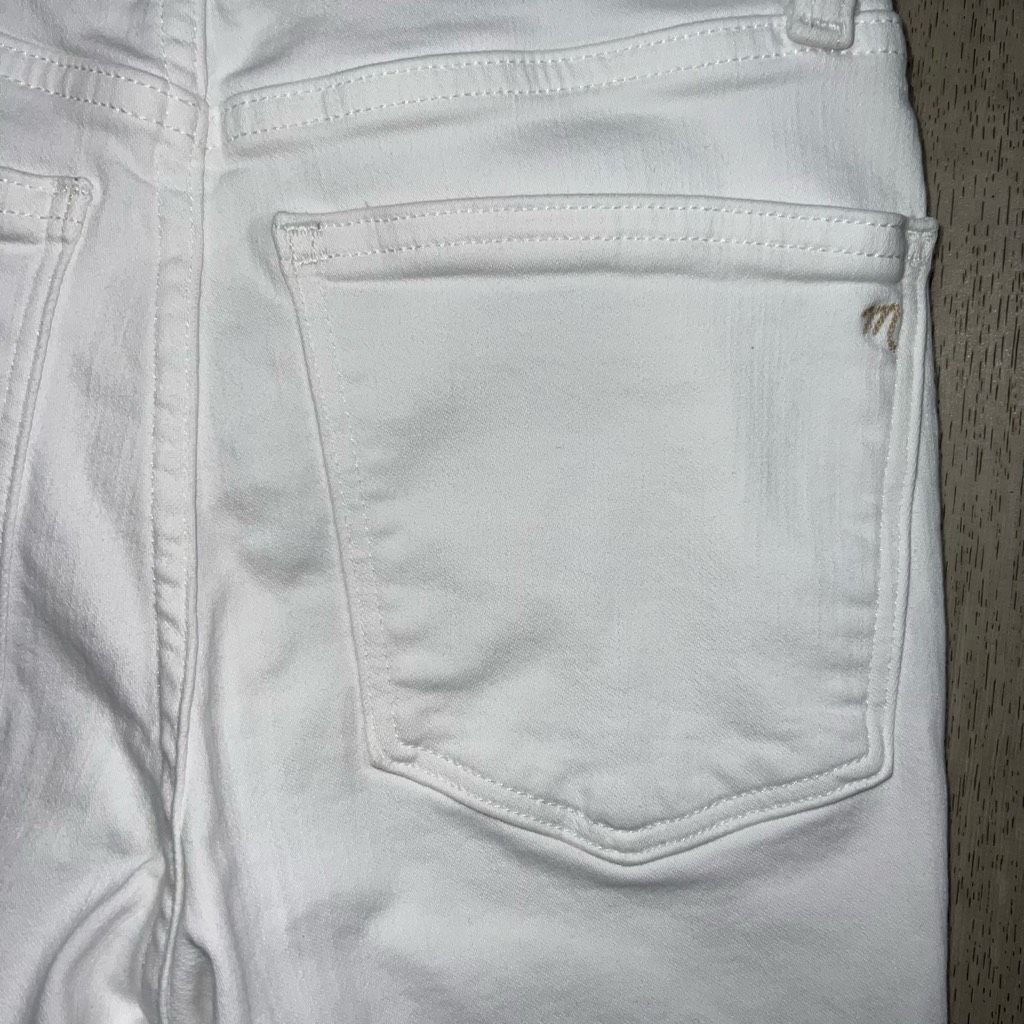 Madewell Madewell 10” High Rise Skinny Jeans in Pure White, Fitted Stretch Women’s 23 Size 25" / US 0 / IT 36 - 12 Thumbnail