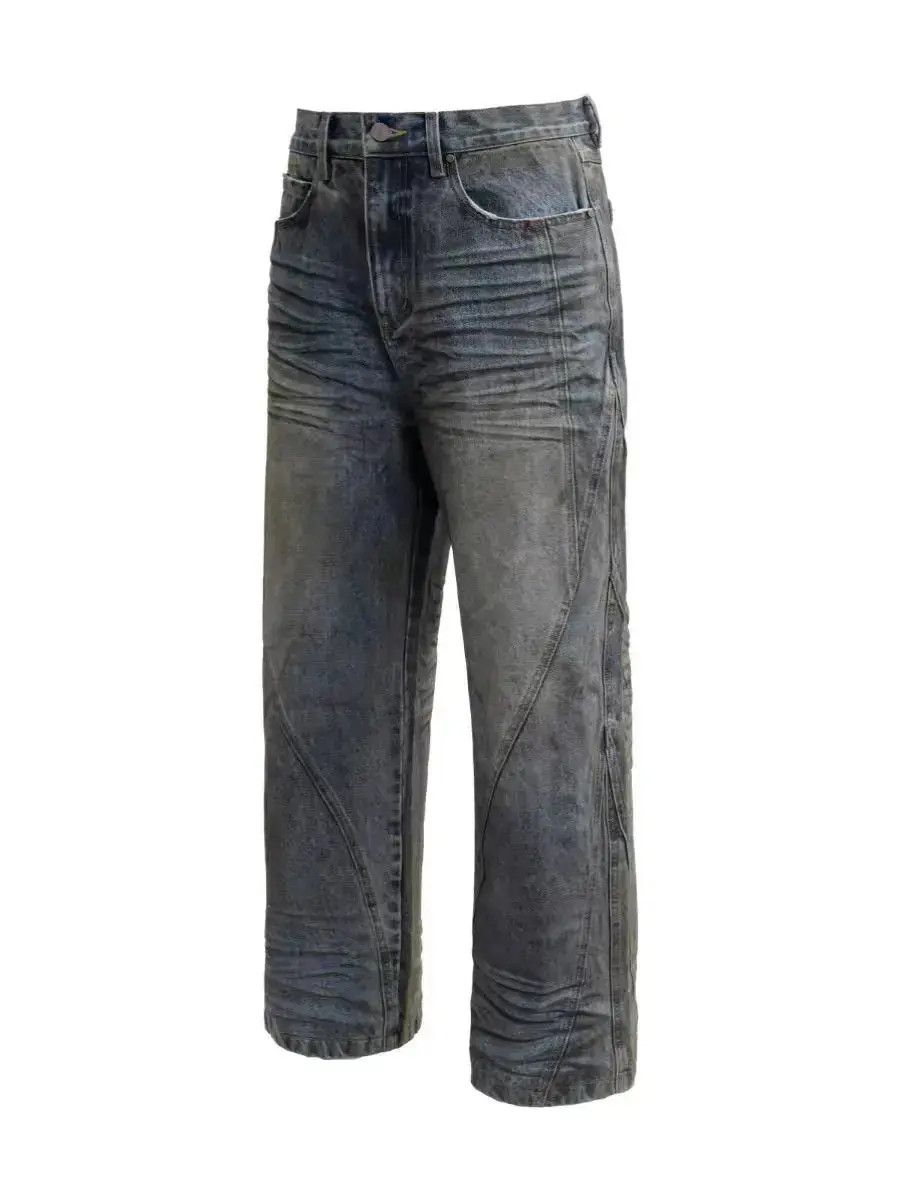 Japanese Brand Vintage dirty dye baggy street hip hop y2k jeans Size US 34 / EU 50 - 5 Thumbnail