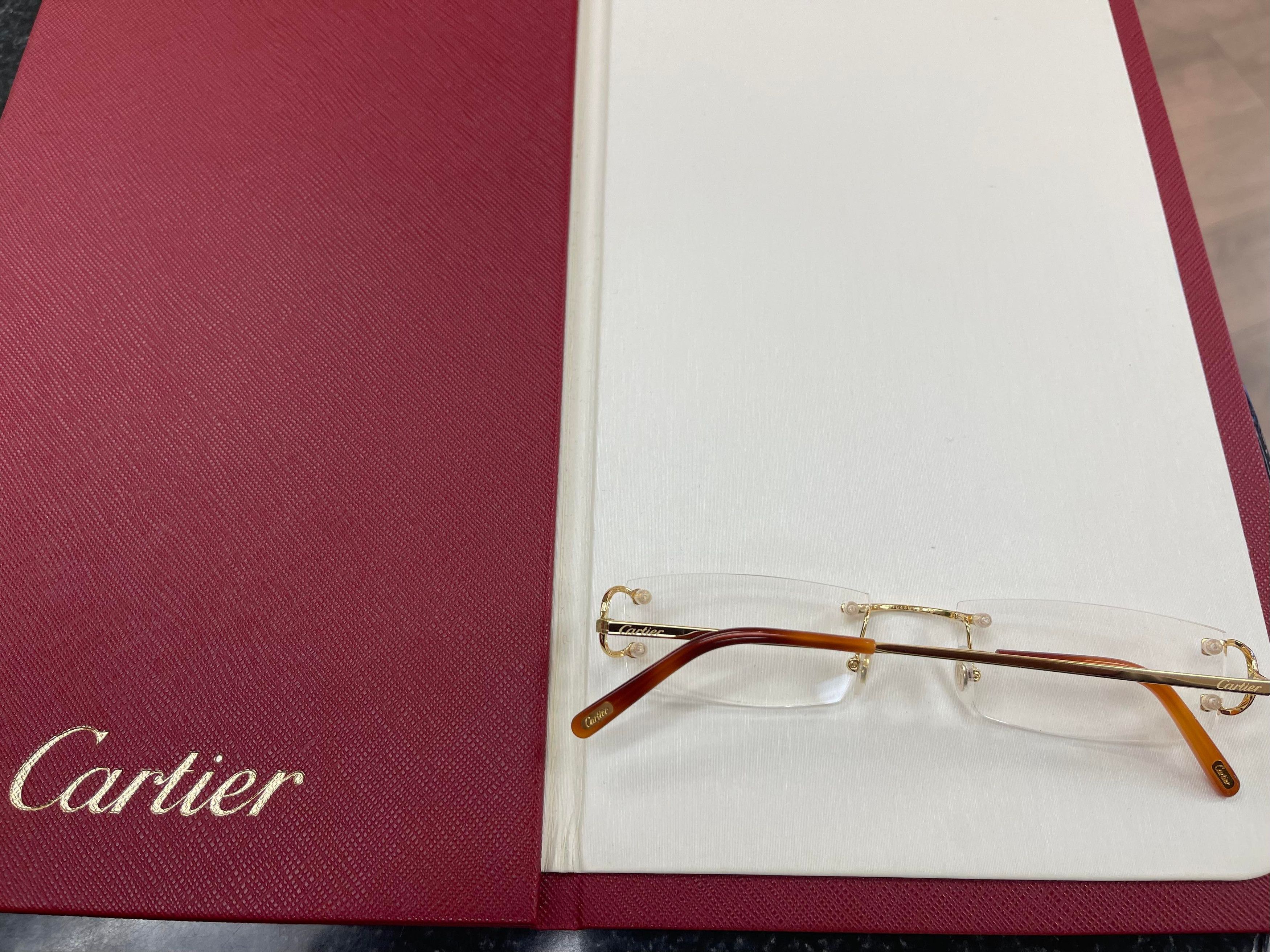 Cartier NEW Cartier CT0092 Gold Big C’s Eyeglasses Glasses Size ONE SIZE - 3 Thumbnail