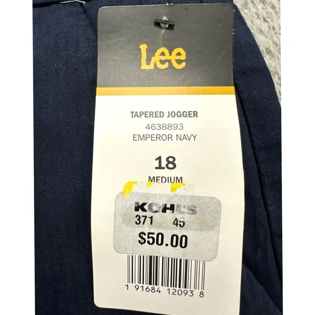Lee Lee Ultra Lux Comfort Jogger Pants Women 18 Blue Taper Elastic Waist Pull On NEW Size 40" / US 18 - 4 Thumbnail