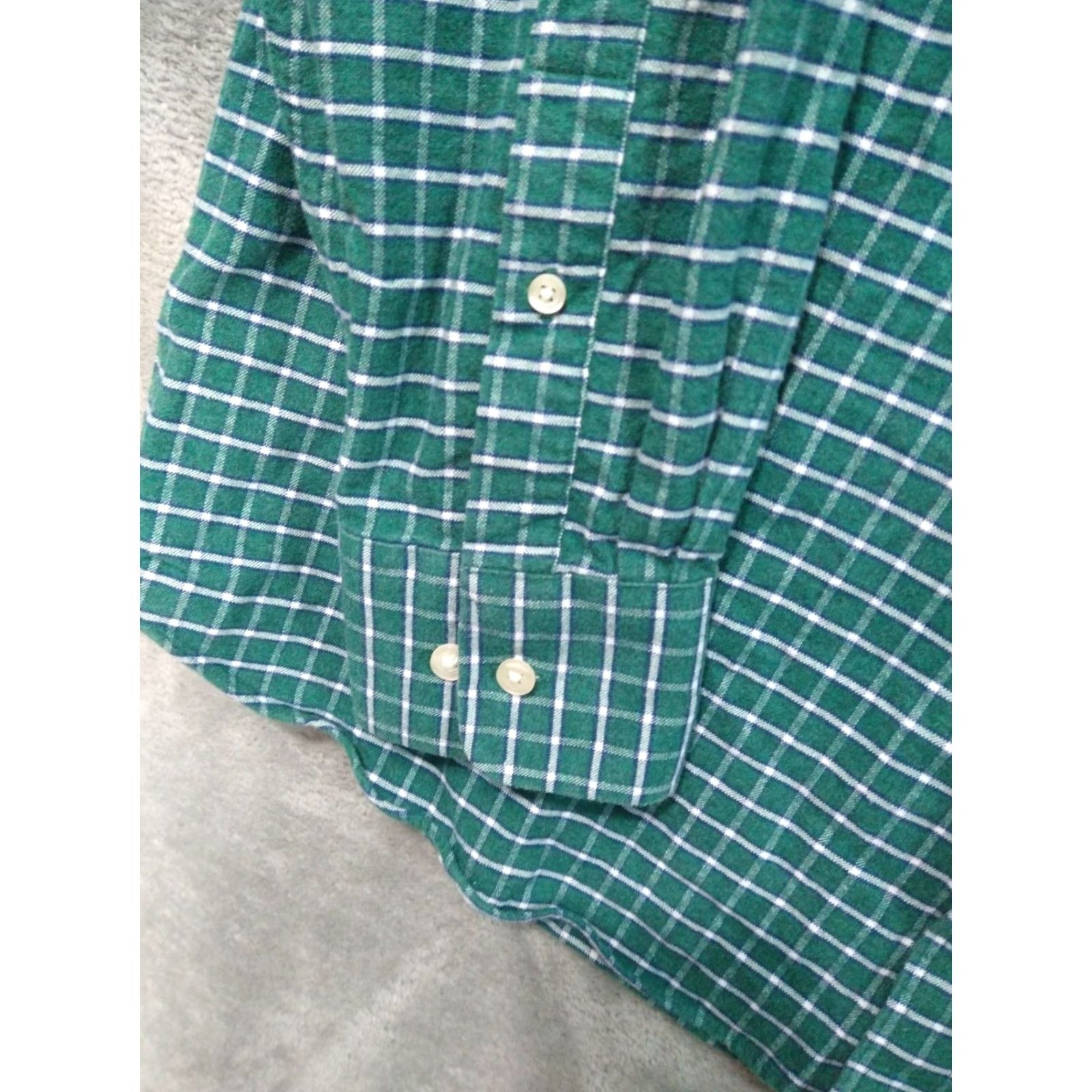 Charles Tyrwhitt Charles Tyrwhitt Shirt Mens Large Green Plaid Flannel Classic Fit Long Sleeve Size US L / EU 52-54 / 3 - 3 Thumbnail
