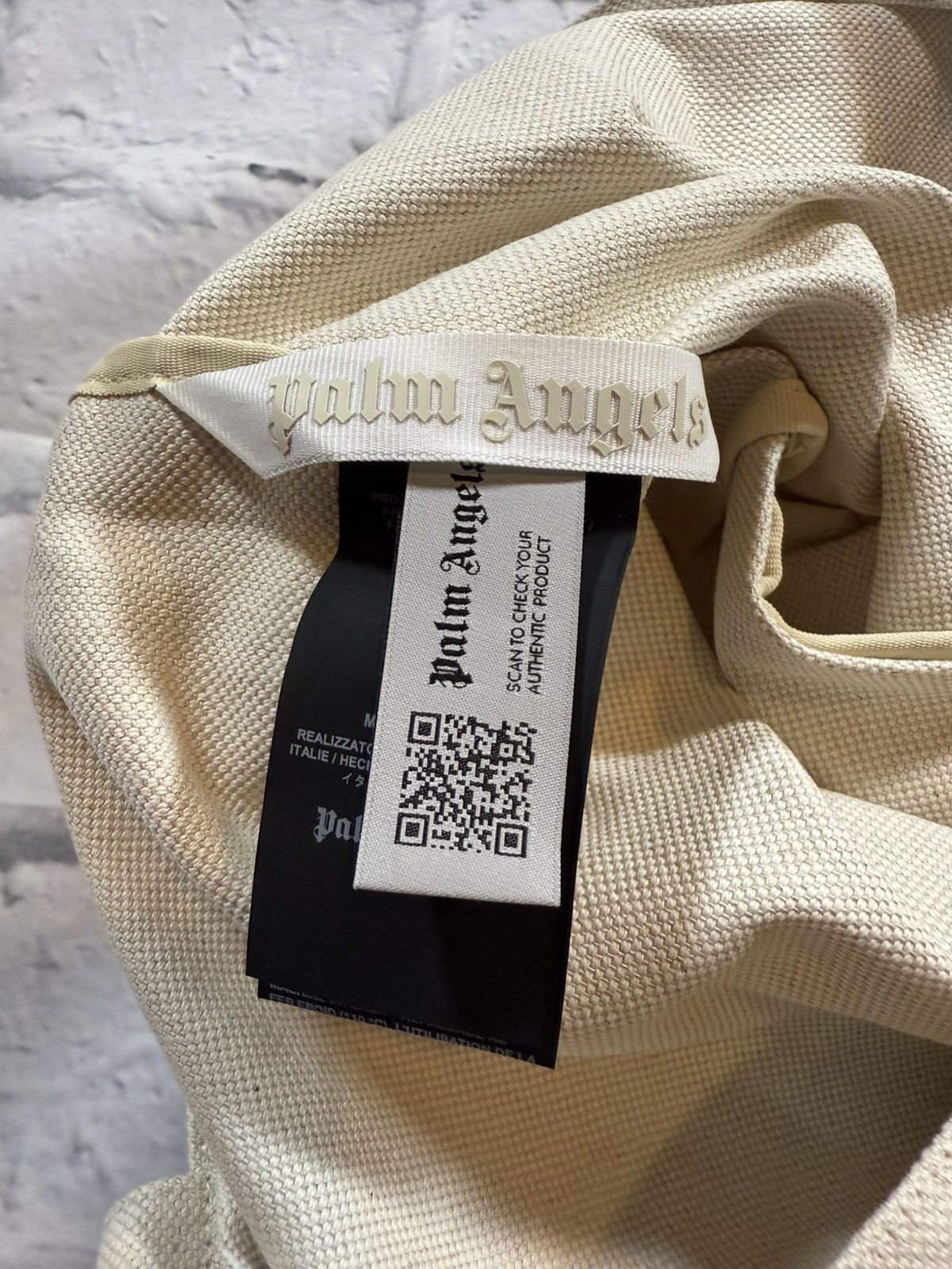 Palm Angels Palm Angels Miami Beach Cotton Canvas Shopper Bag Tote NWT Size ONE SIZE - 5 Thumbnail