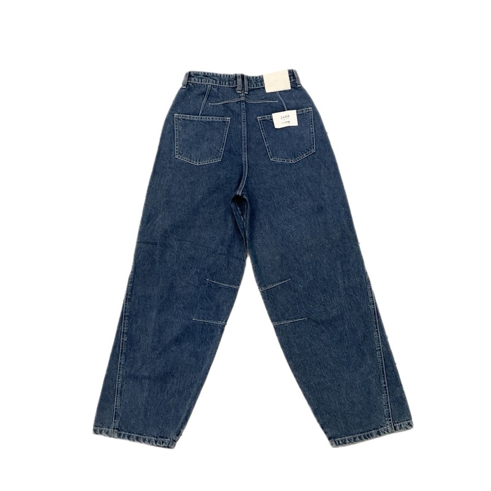 Zara Zara Mid-Rise Baggy Balloon Dark Jeans Size 28" / US 6 / IT 42 - 2 Thumbnail