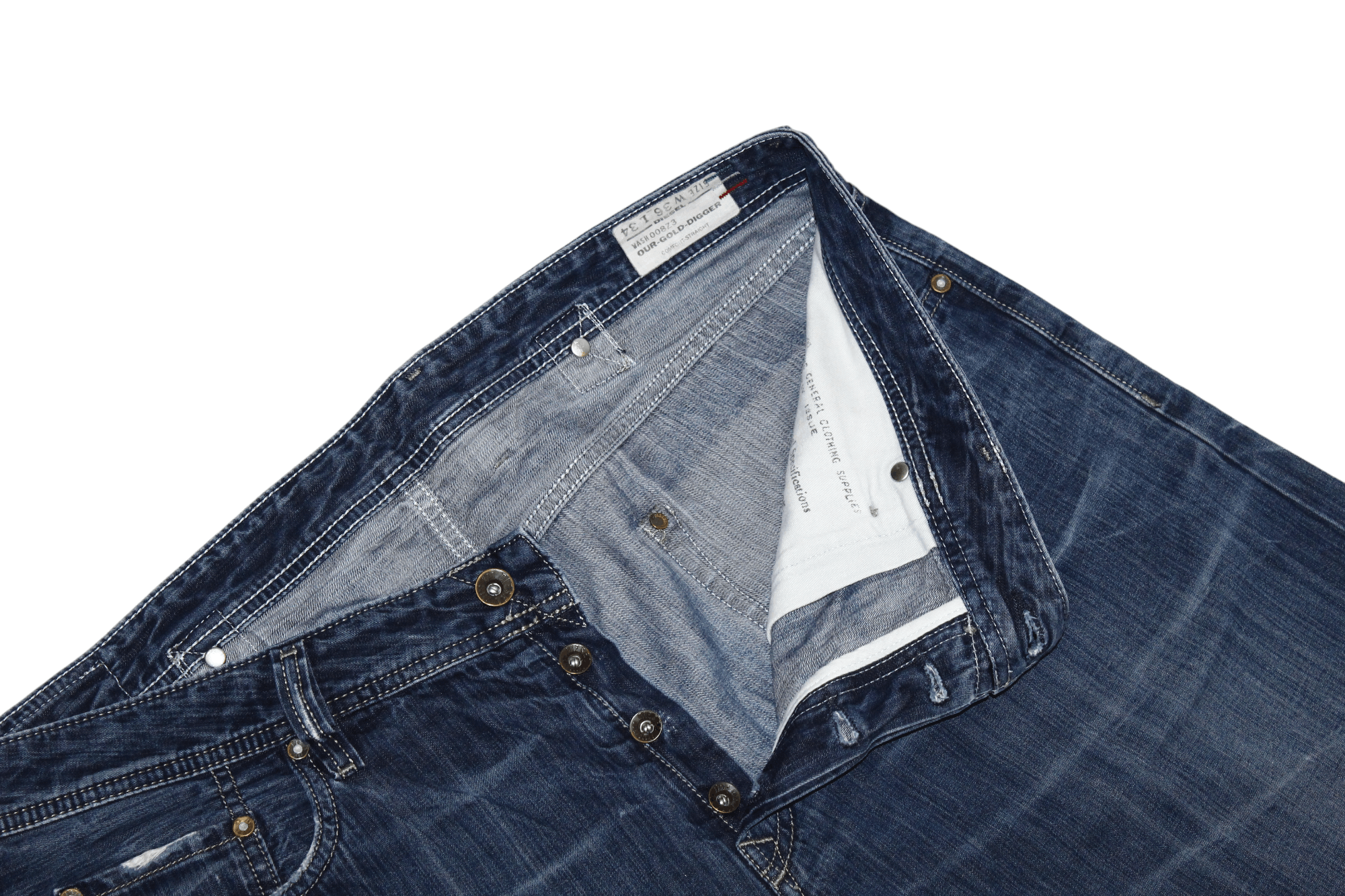 Diesel Diesel Our-Gold-Digger Robinson Hork Selvadge Straight Jeans Size US 37 - 4 Thumbnail