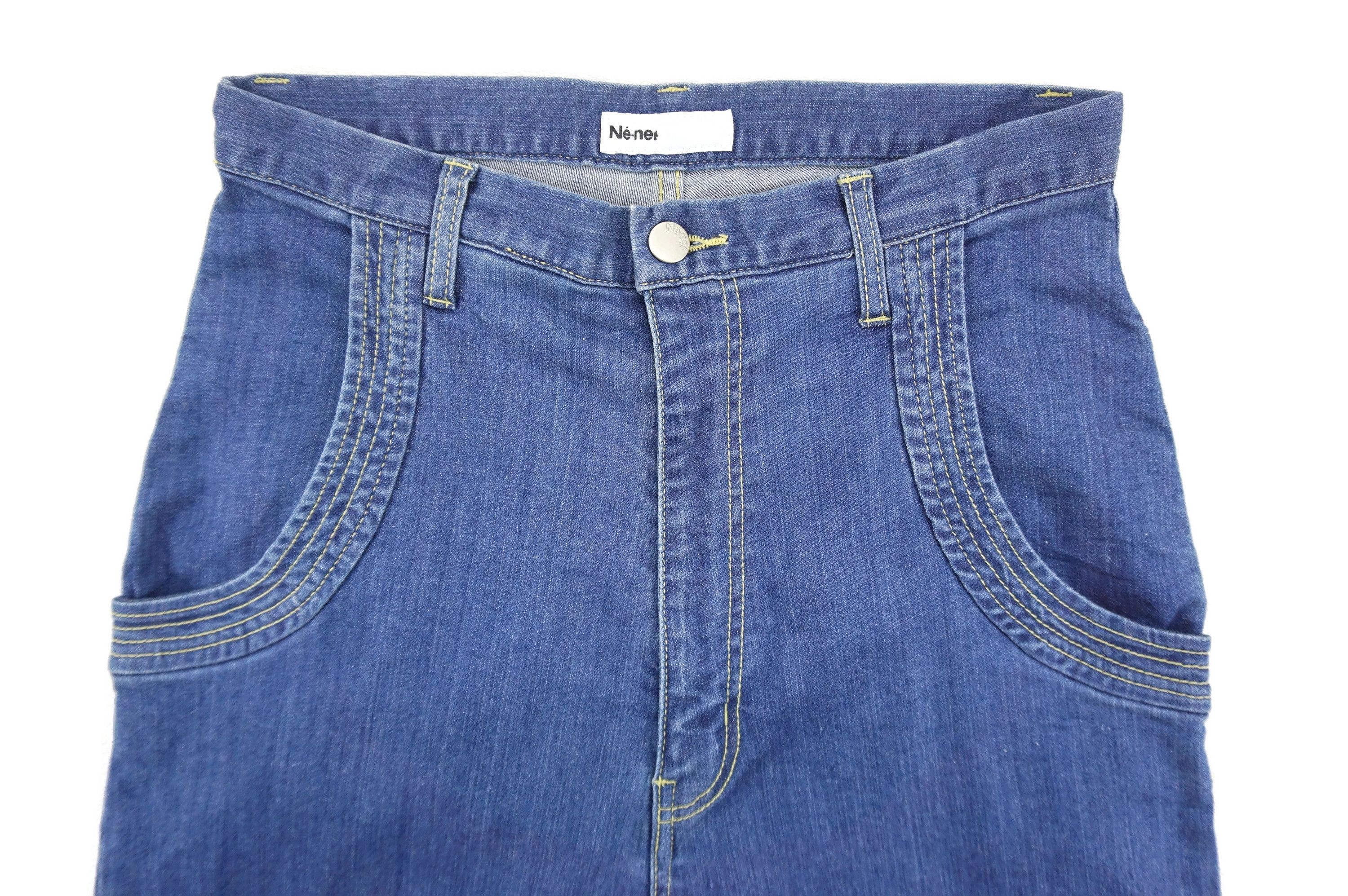 Issey Miyake Ne-net Jeans fit W29xL27 Cropped High-Waisted Mushroom Head Size 26" / US 2 / IT 38 - 4 Thumbnail