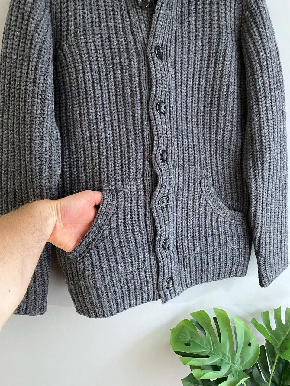 Boggi Boggi Milano Knit Merino Wool Button Cardigan Vest Lining, S Size US S / EU 44-46 / 1 - 6 Thumbnail