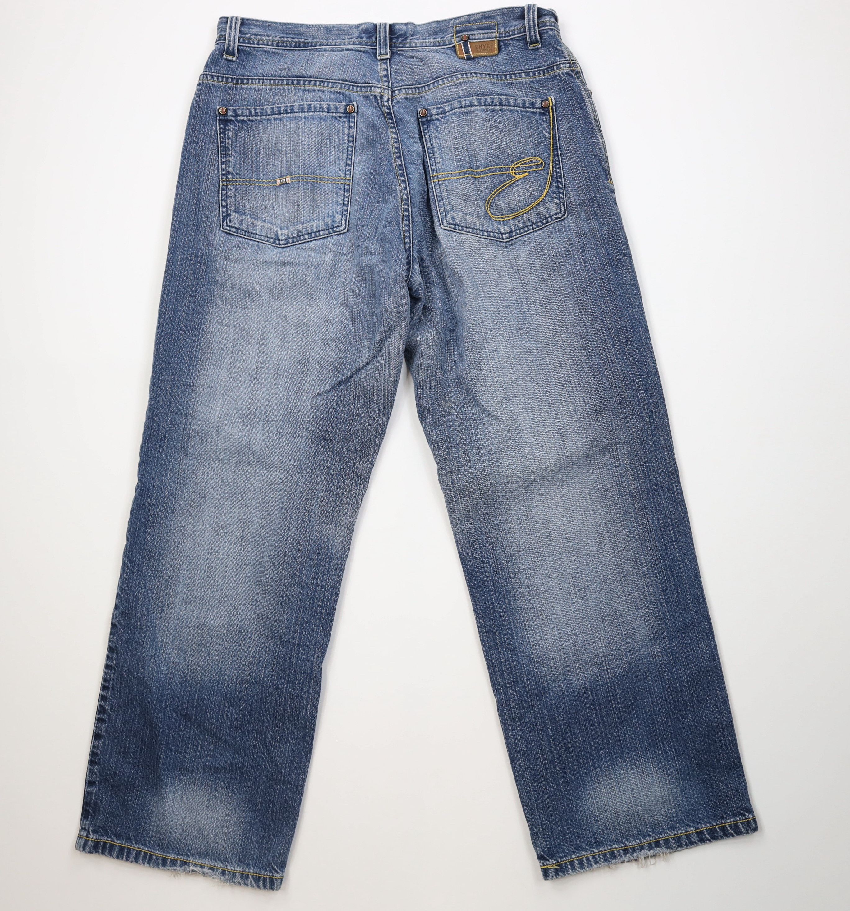 Enyce Vintage 90s Y2K Enyce Fit Wide Leg Denim Jeans Blue Cotton Size US 34 / EU 50 - 12 Thumbnail