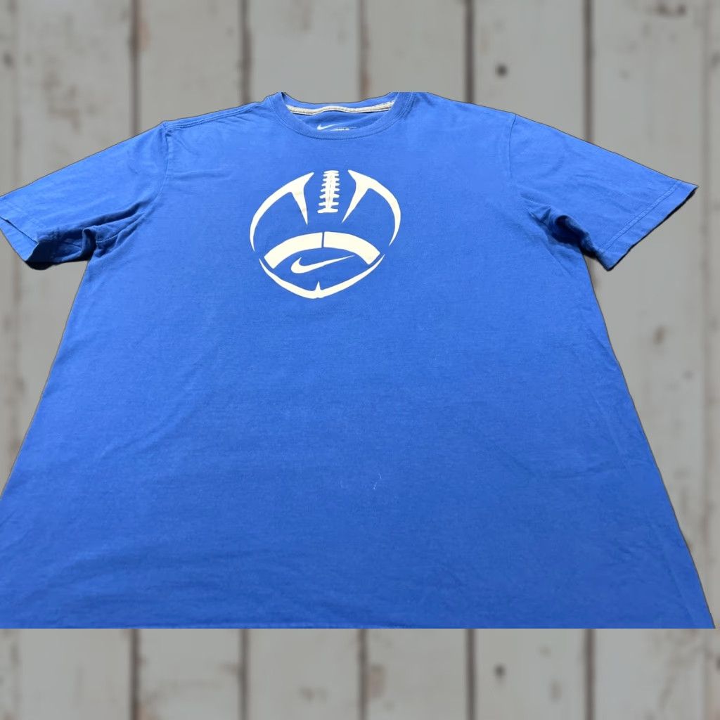 Nike Men's Nike Football Icon Logo Tee Shirt Blue L T-Shirt Size US L / EU 52-54 / 3 - 1 Thumbnail