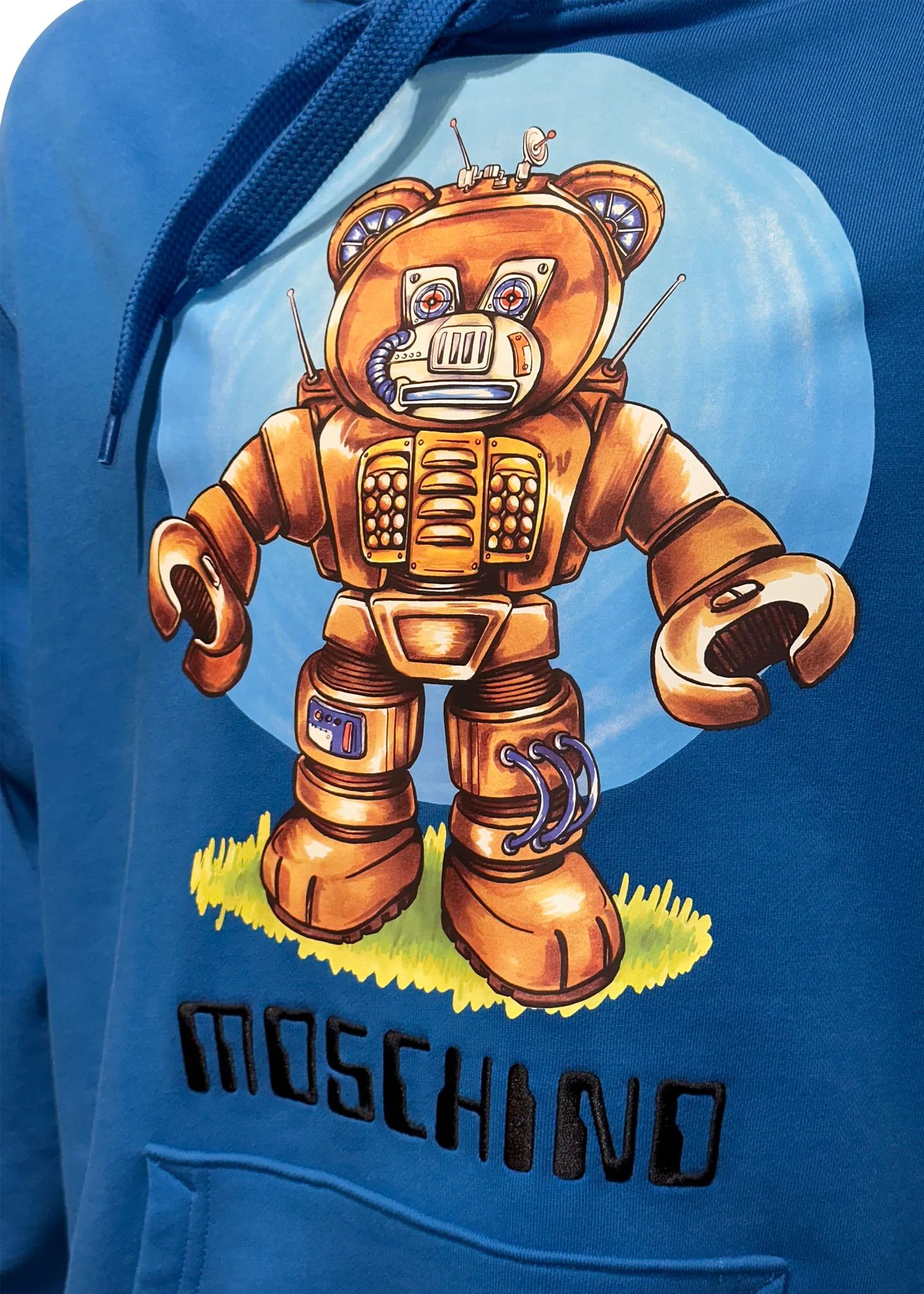 Moschino o1y0225 Logo Hoodie in Blue Size US S / EU 44-46 / 1 - 2 Thumbnail