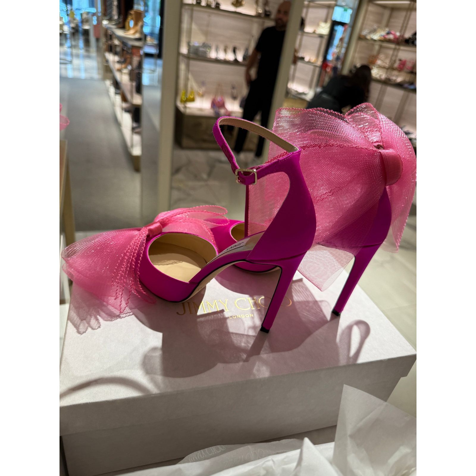 Jimmy Choo Jimmy choo hot pink bow heel Size US 6.5 / IT 36.5 - 5 Thumbnail
