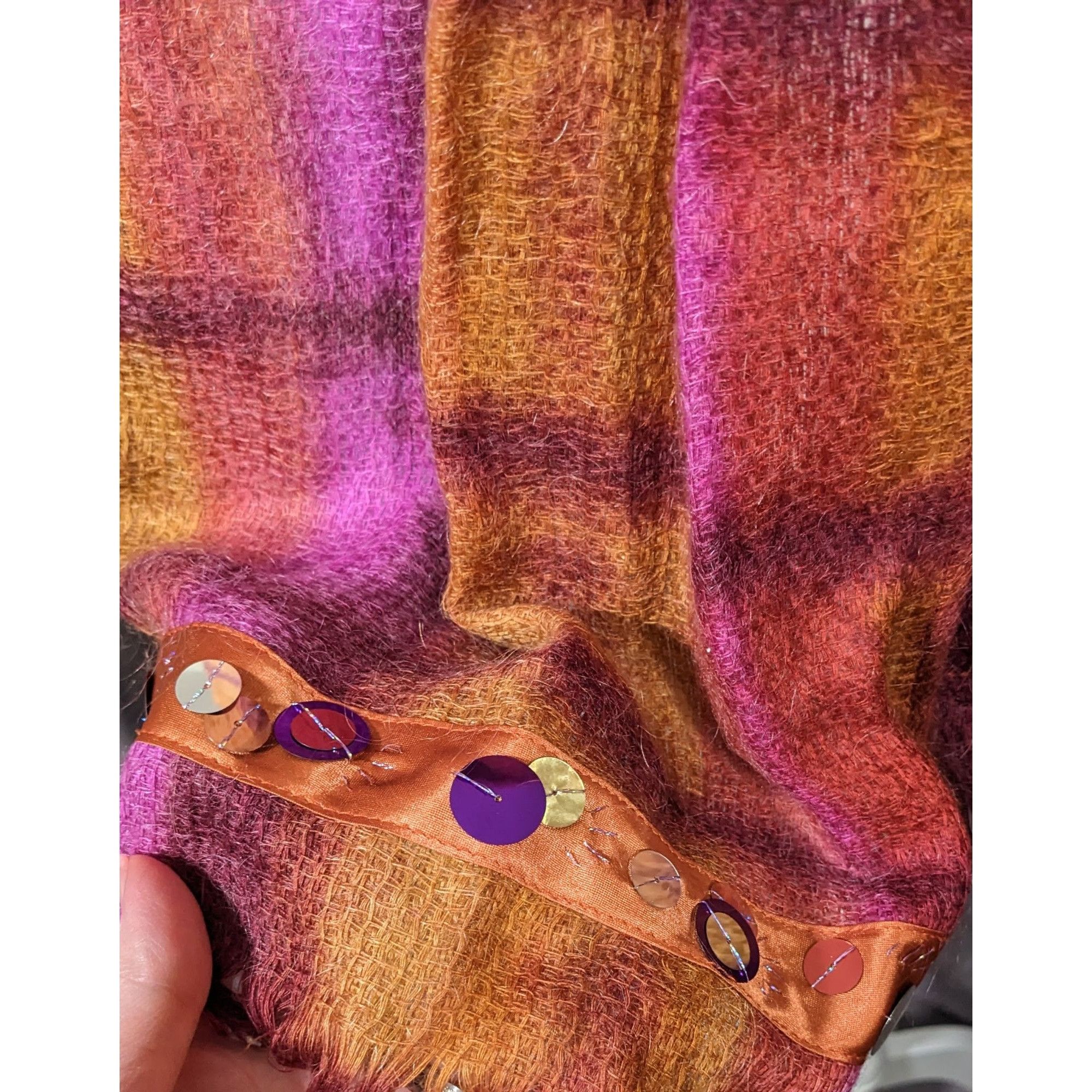 Other Tasouris Sunset Square Tiedye Scarf With Sequin Accents Size ONE SIZE - 9 Thumbnail