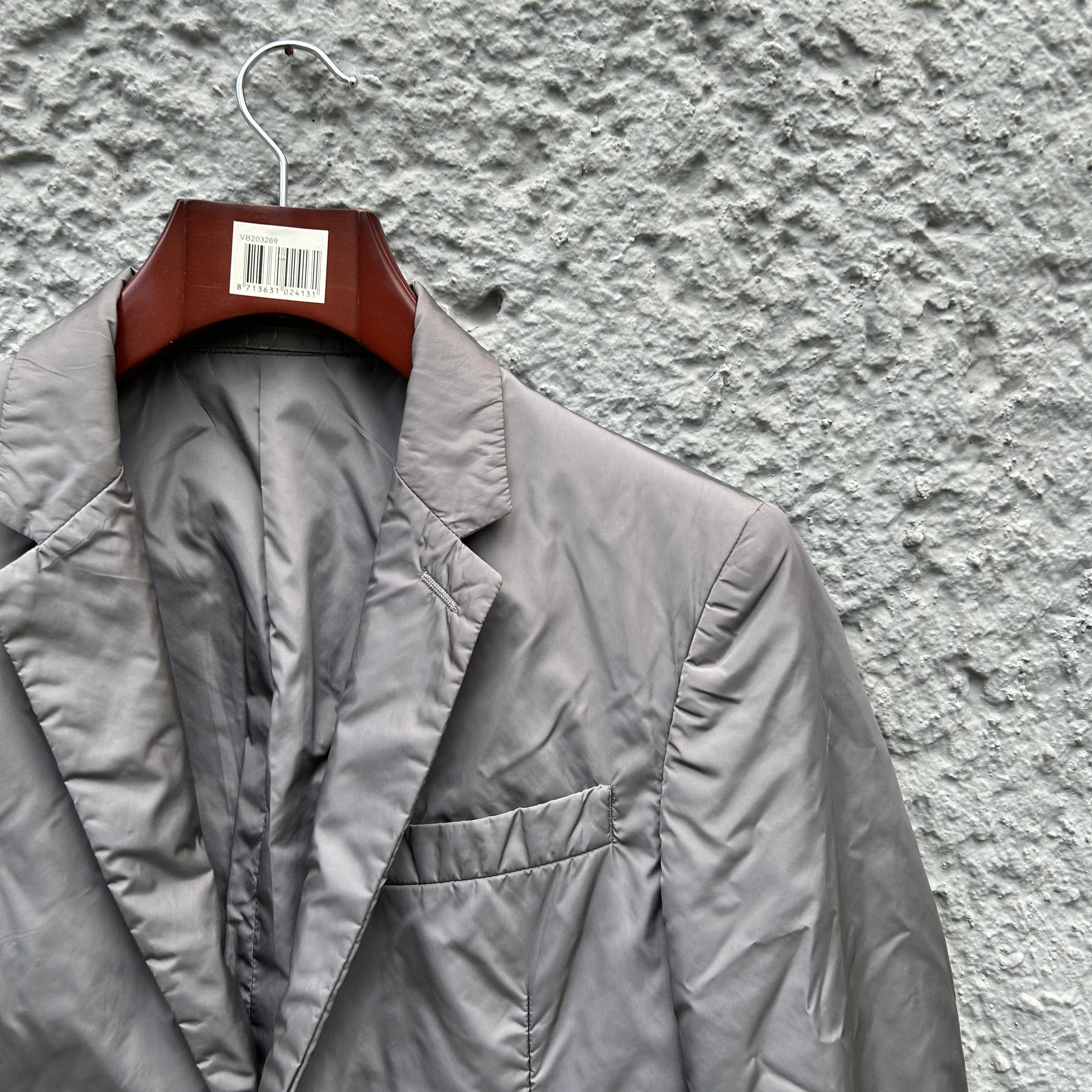 Prada Prada Grey Padded Nylon Blazer Jacket Size 46R - 4 Thumbnail