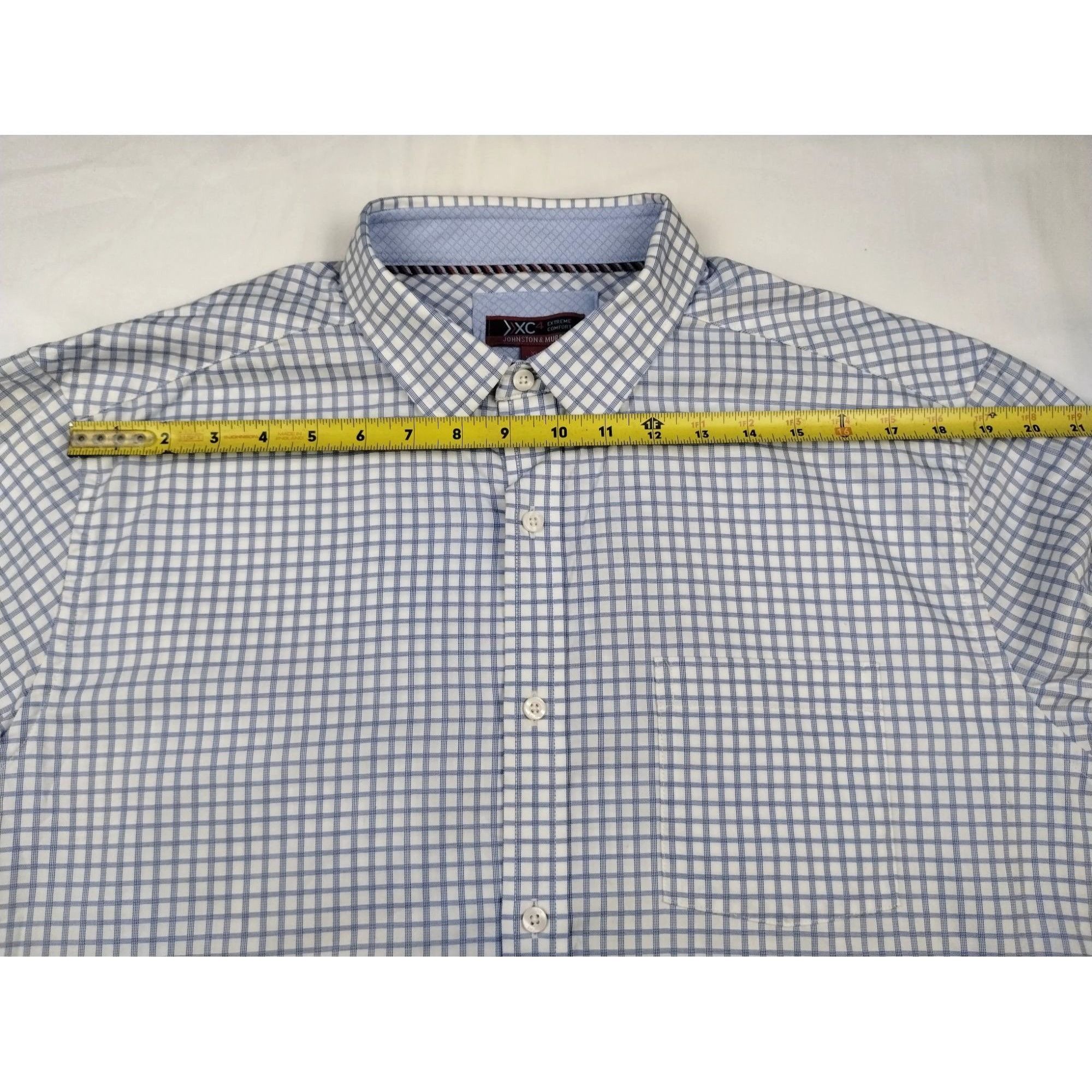 Johnston & Murphy Johnston&Murphy Men's Blue/White Shirt/ButtonUp SzXL SKU3789 Size US XL / EU 56 / 4 - 7 Thumbnail