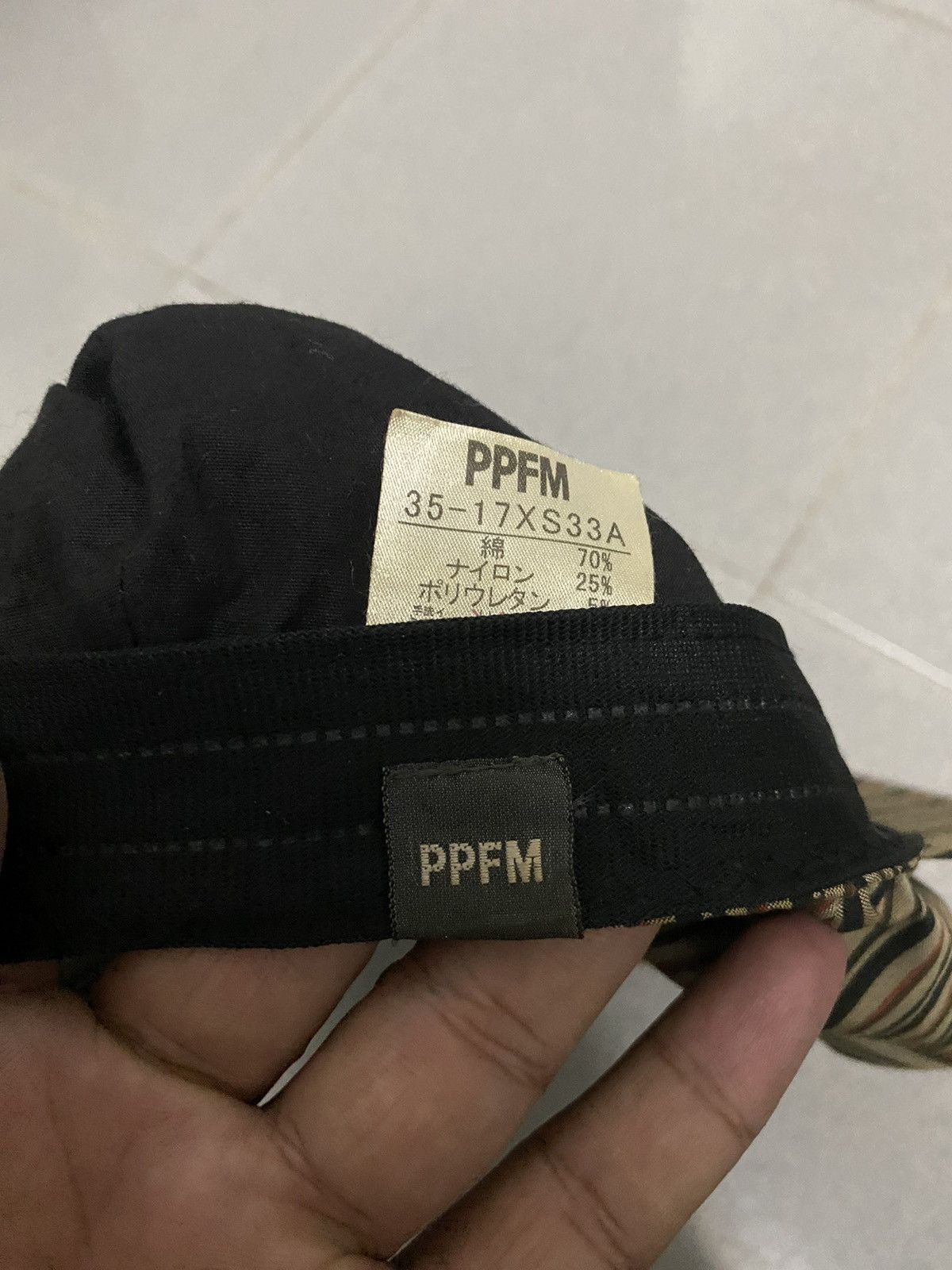 Vintage PPFM Striped Japanese Hat